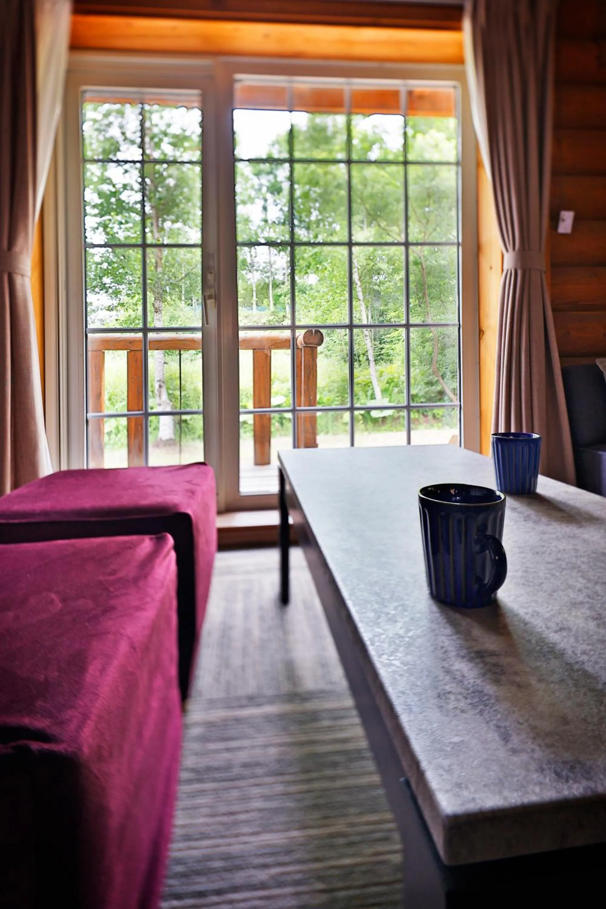 Living room, Bed in The LODGE ABASHIRI