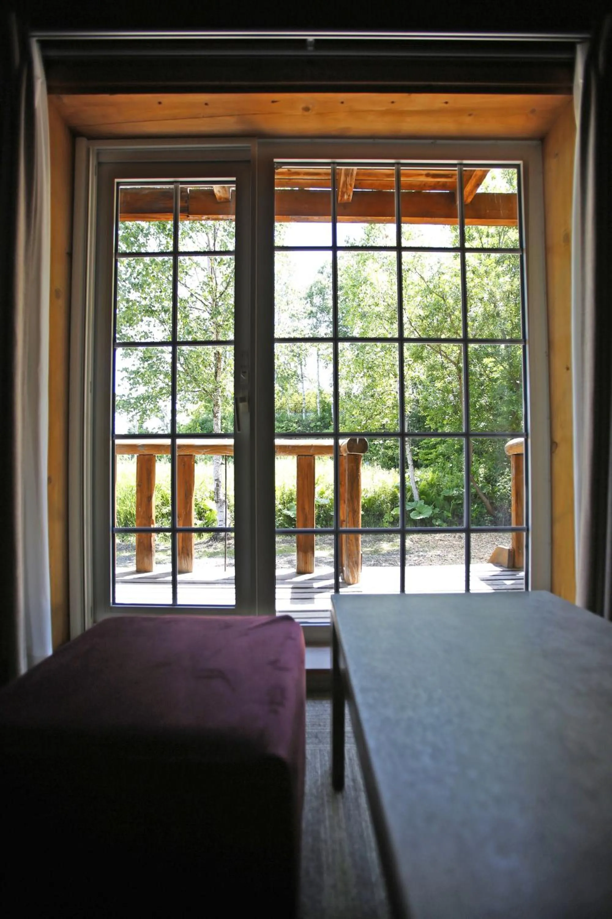 View (from property/room), Bed in The LODGE ABASHIRI