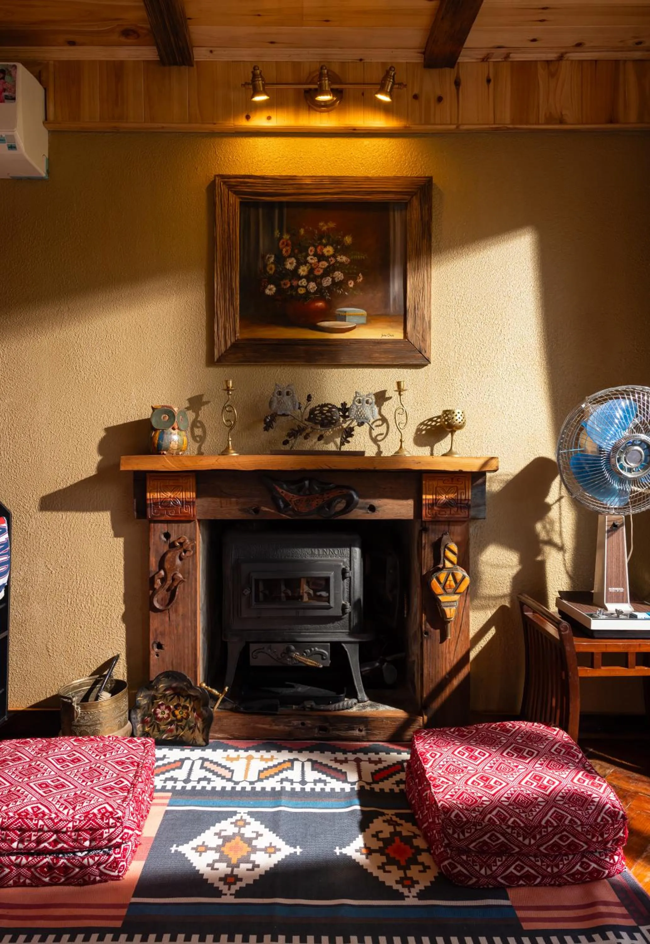 fireplace in Ta Phin Cottage