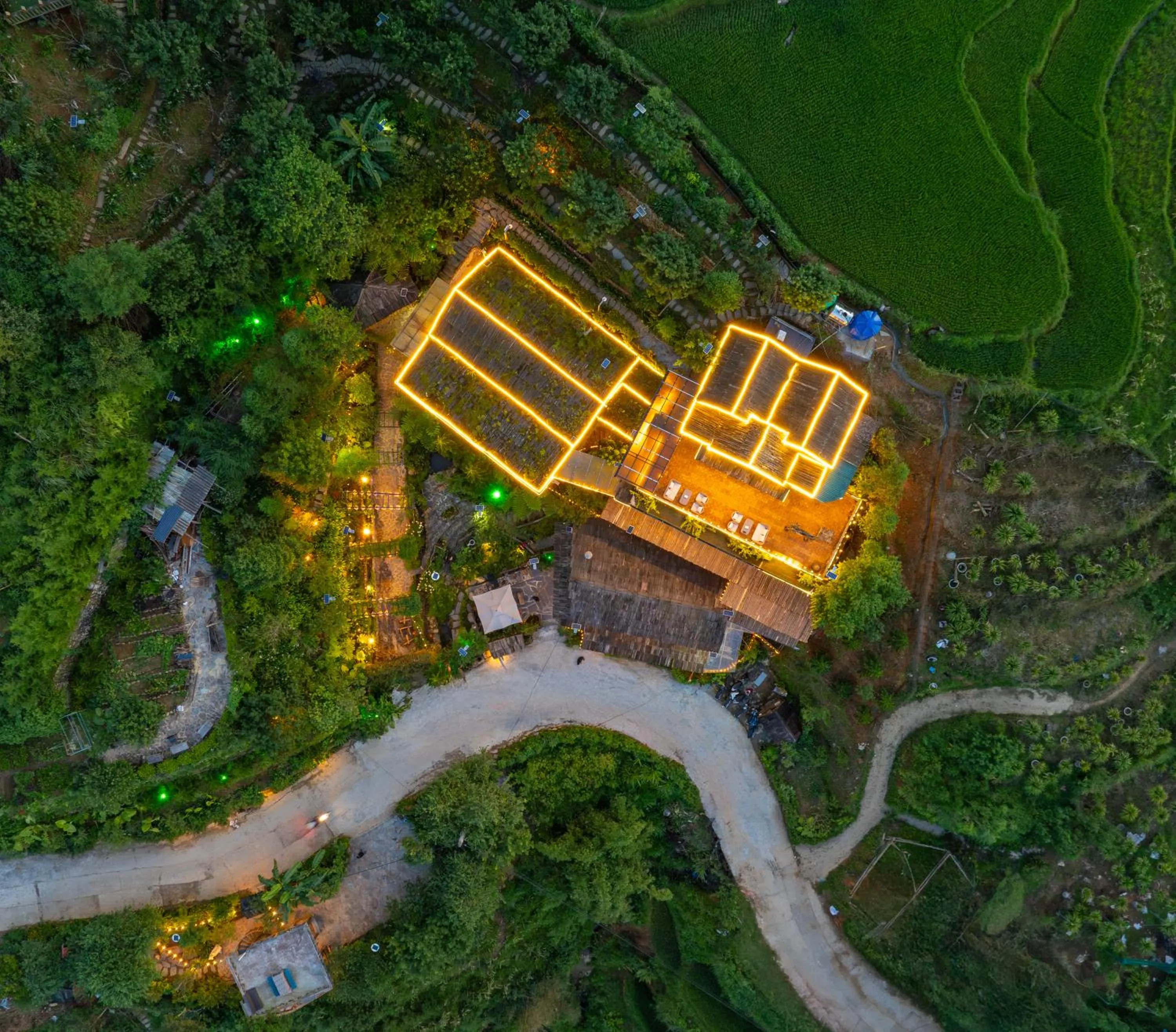 Bird's eye view in Ta Phin Cottage