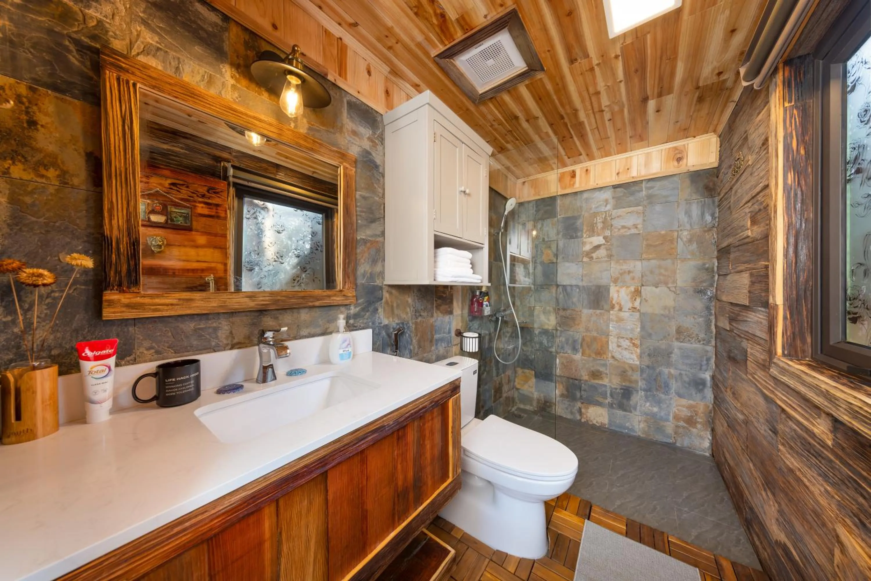 Shower in Ta Phin Cottage