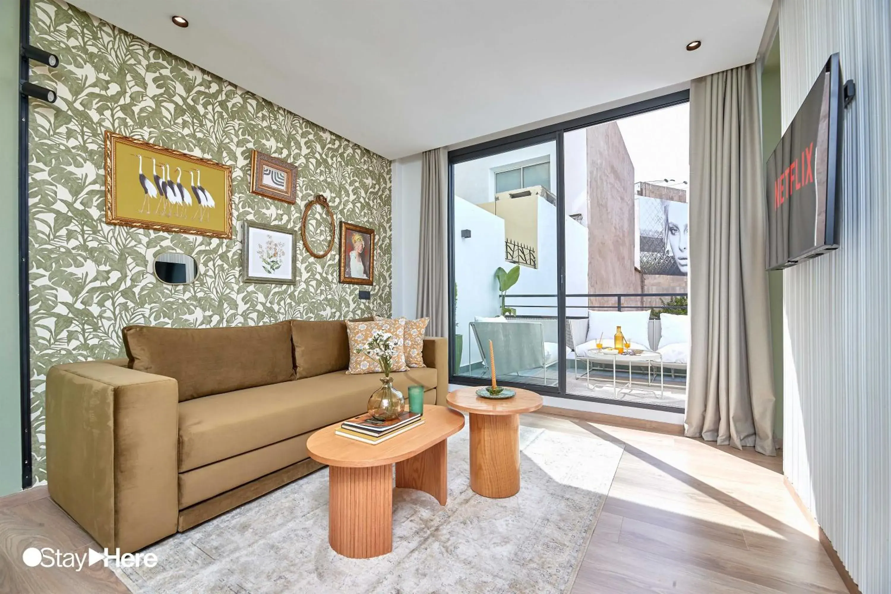 Living room in Stayhere Casablanca - Maarif - Elite Residence Living room in Stayhere Casablanca - Maarif - Elite Residence