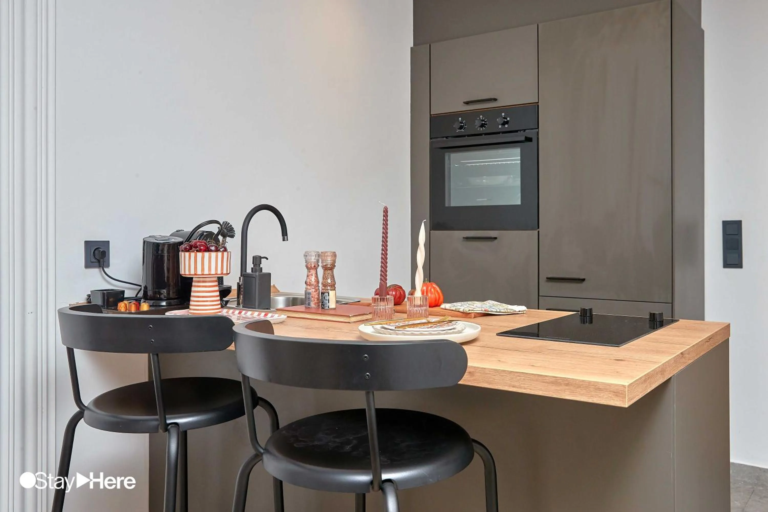 Kitchen or kitchenette in Stayhere Casablanca - Maarif - Elite Residence