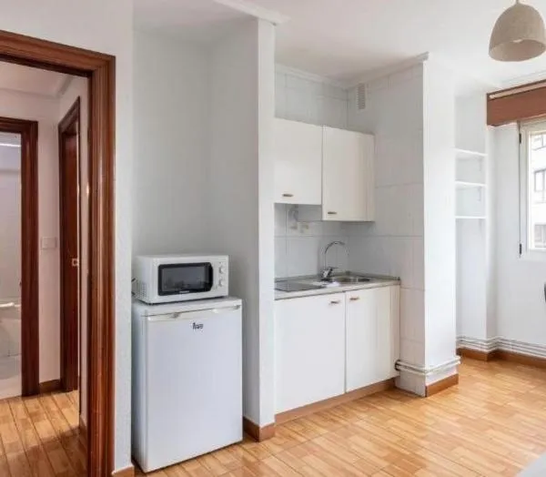 Kitchen or kitchenette in La Arena Apartamentos Zierbena