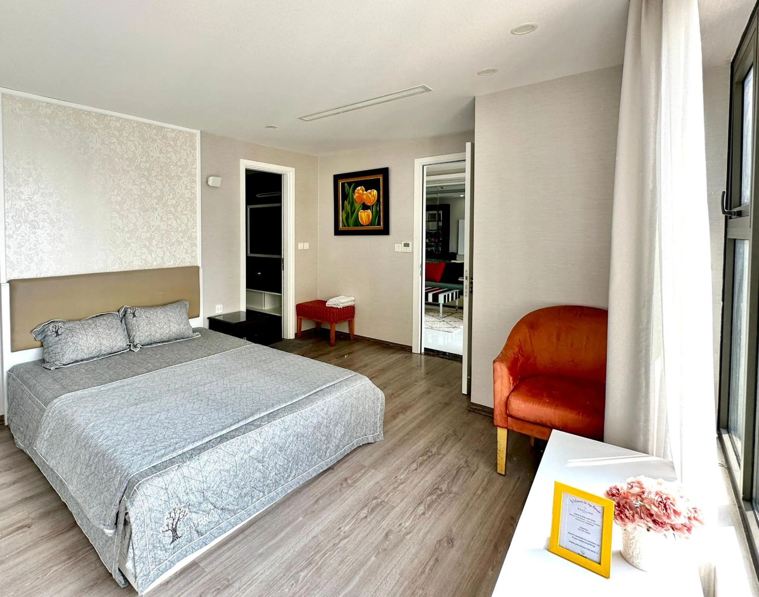 Photo of the whole room, Bed in Hanoi Westlake Homestay in D'Le Roi Soleil Building