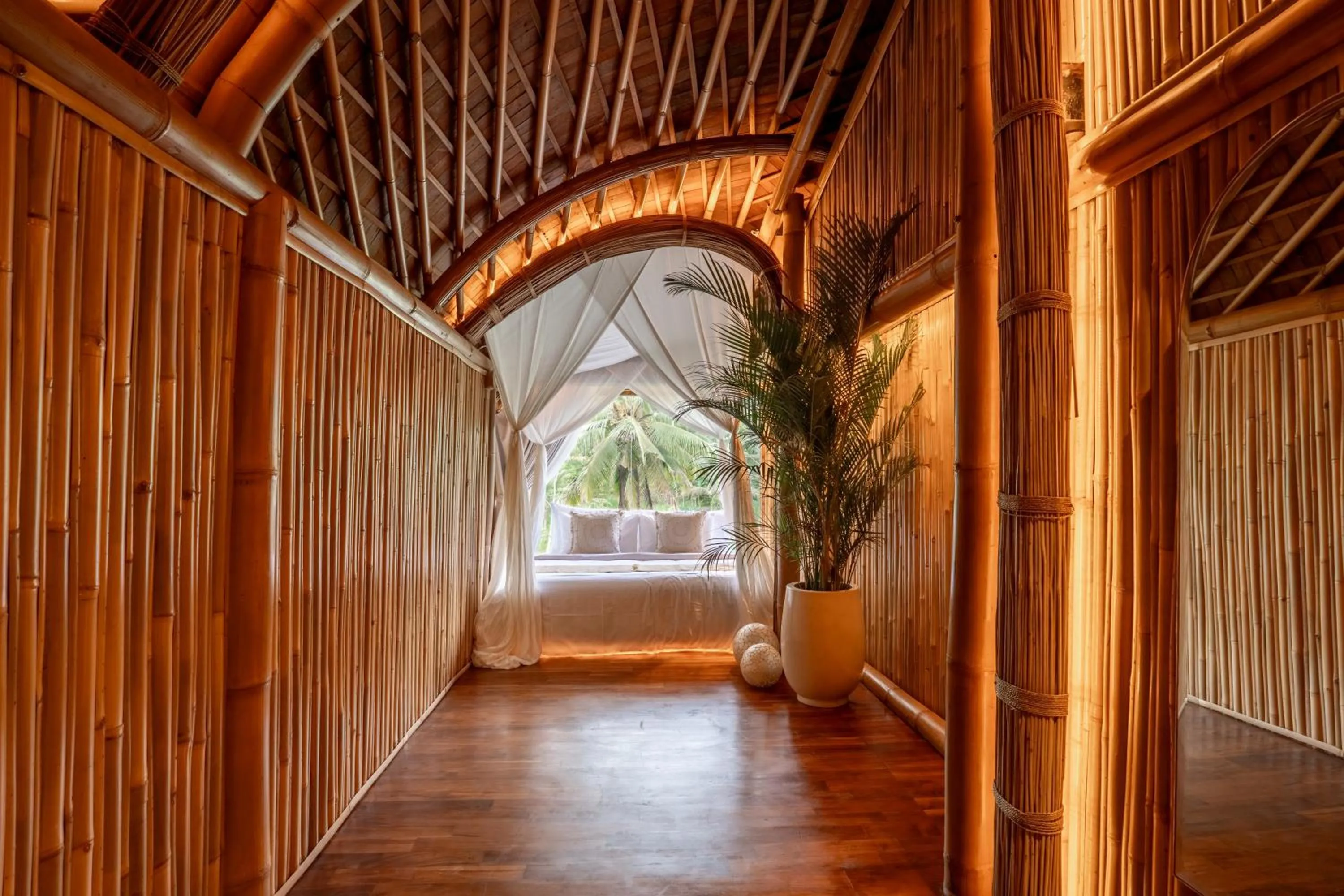 Bedroom in Bambootel Sawah View