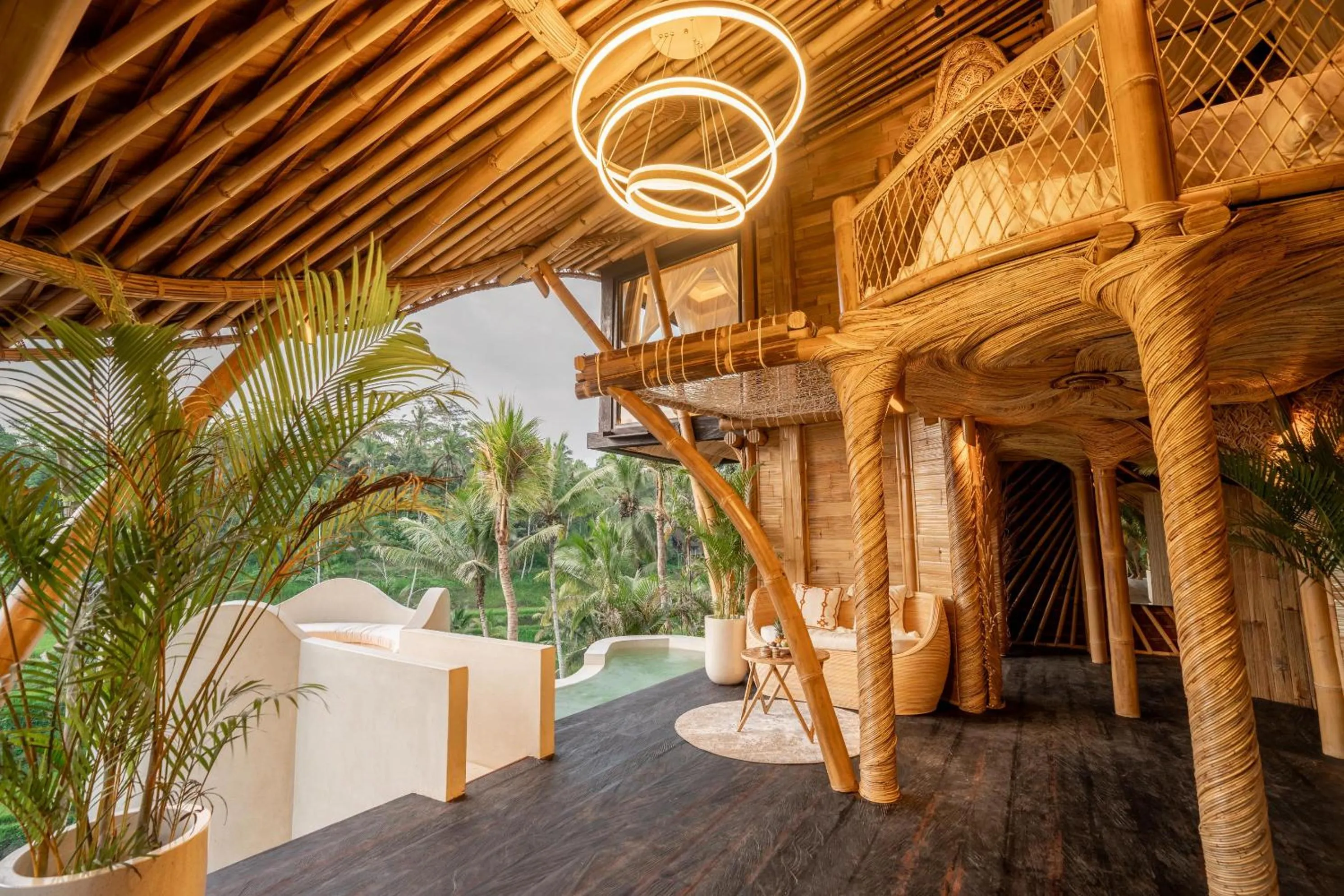 Balcony/Terrace in Bambootel Sawah View