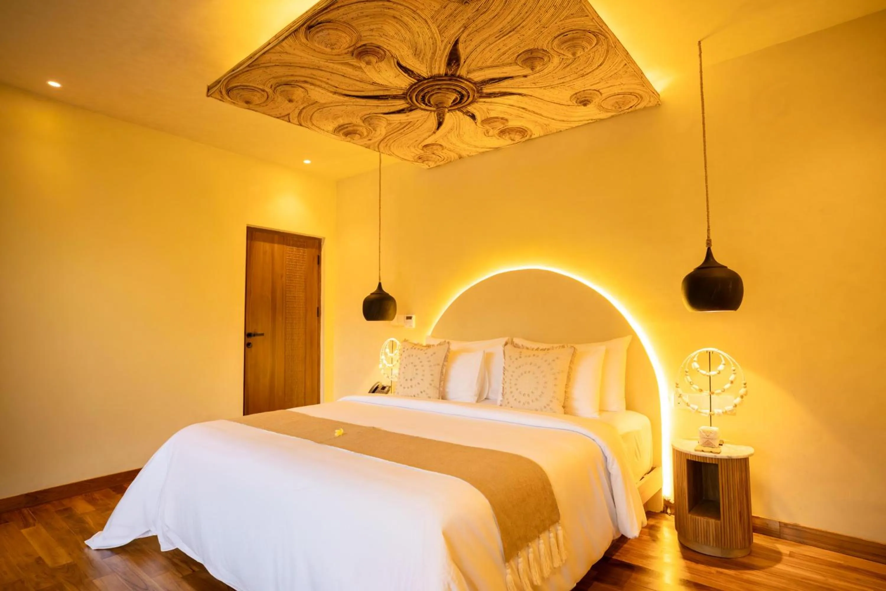 Bedroom, Bed in Bambootel Sawah View