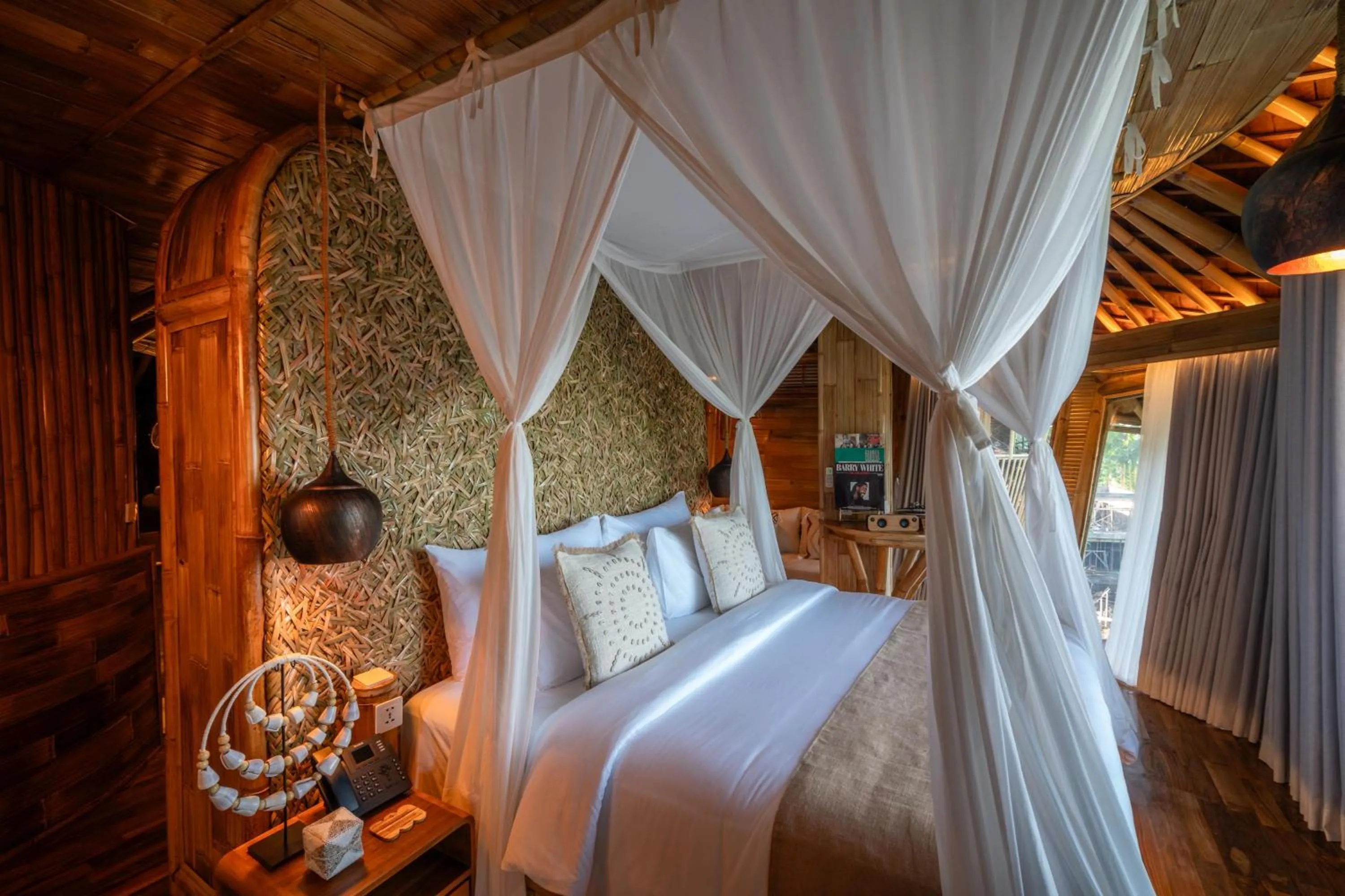 Bed in Bambootel Sawah View