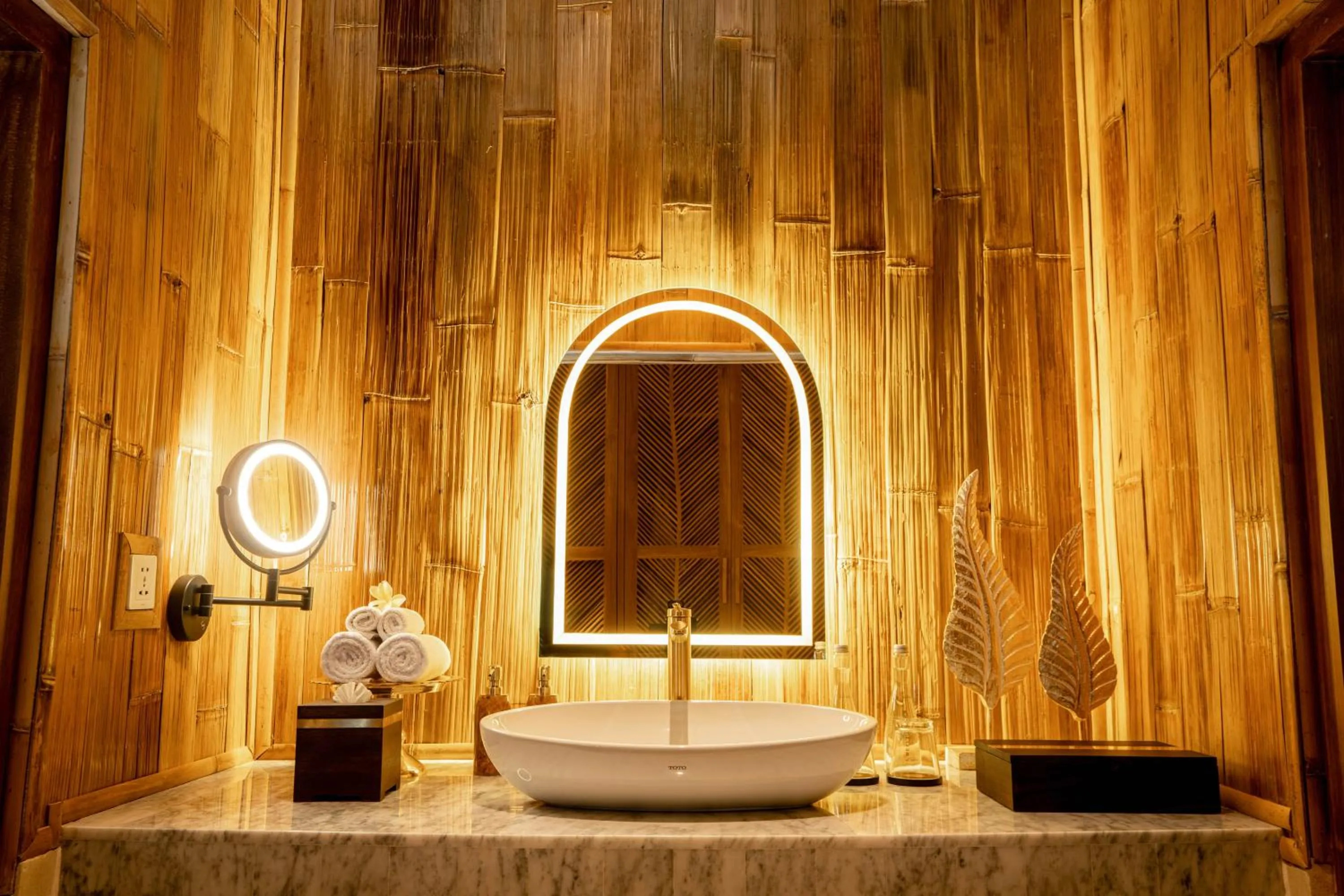 Bathroom in Bambootel Sawah View