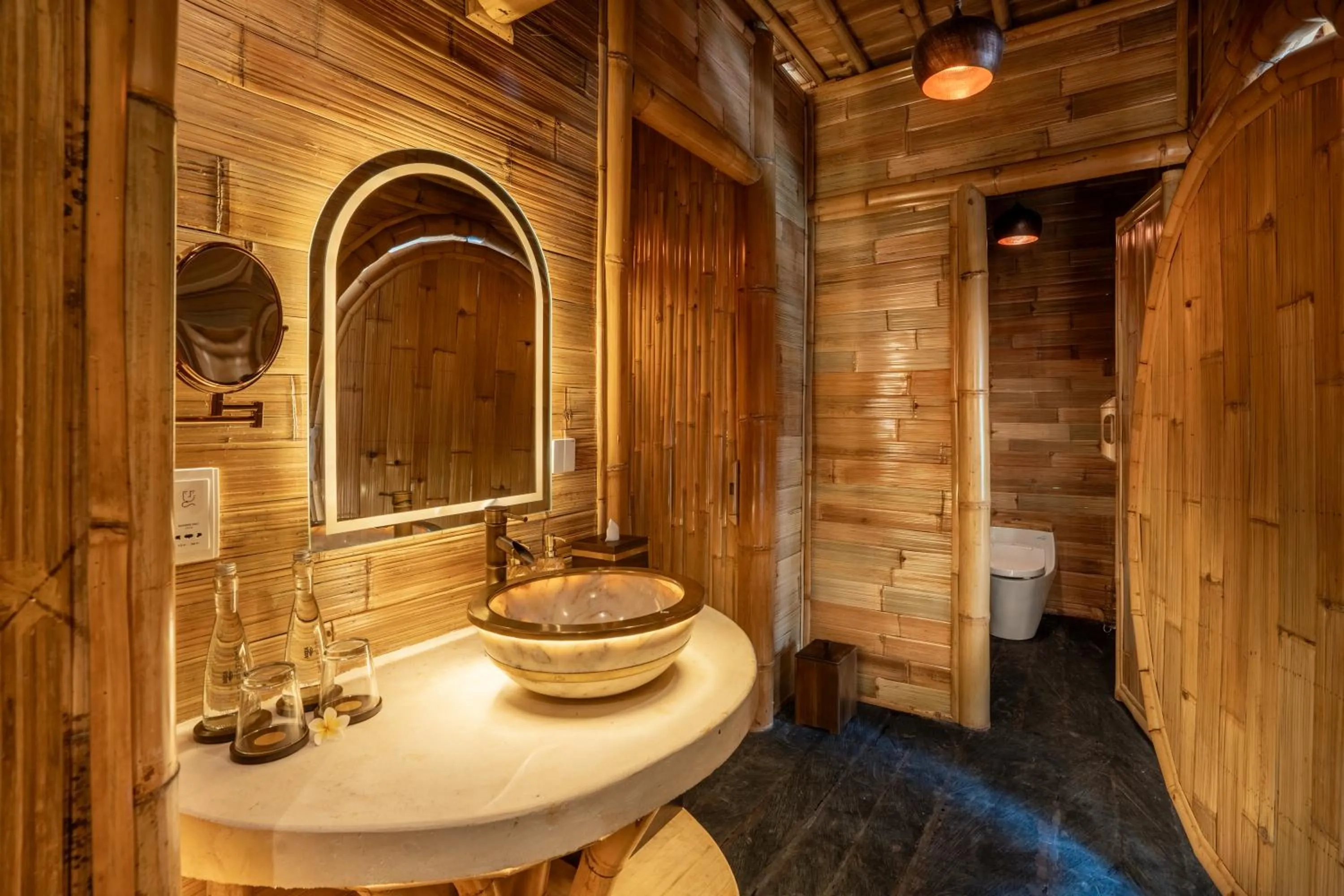 Bathroom in Bambootel Sawah View