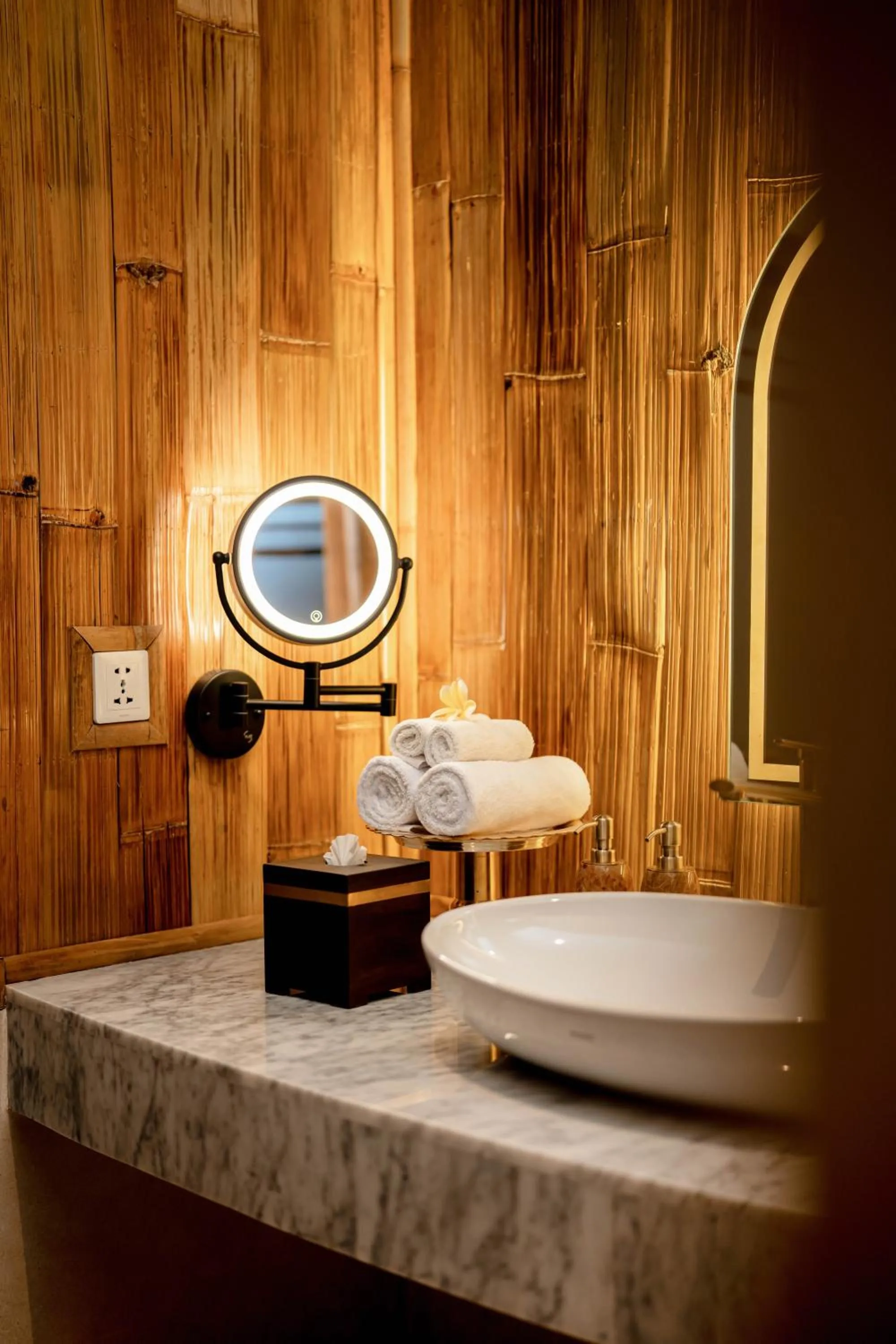 Bathroom in Bambootel Sawah View