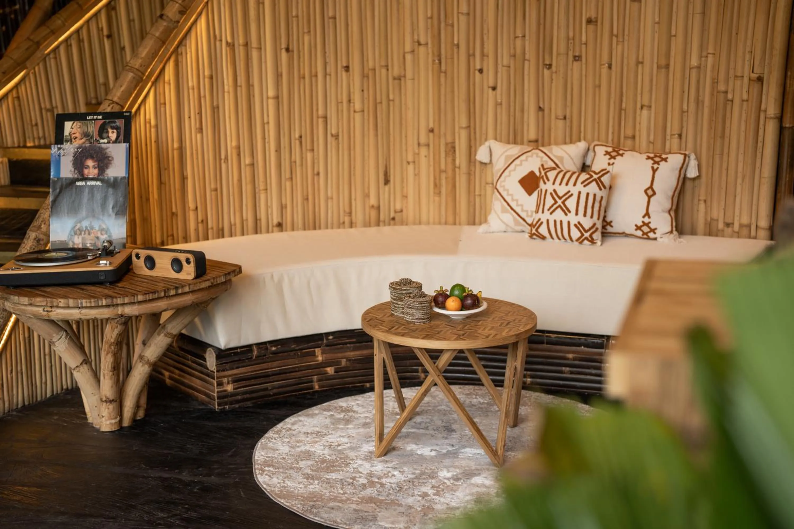 Living room in Bambootel Sawah View