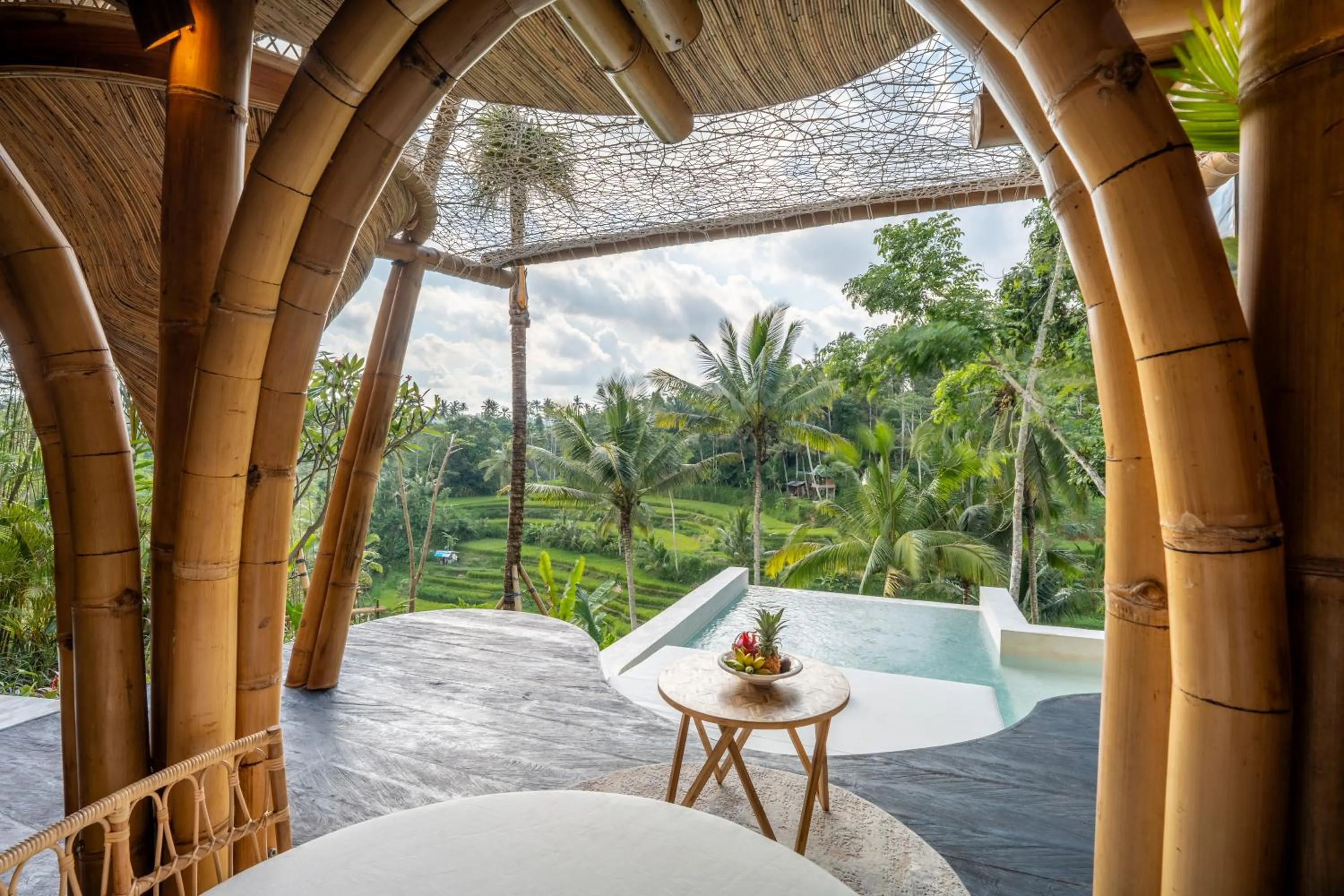 Living room in Bambootel Sawah View