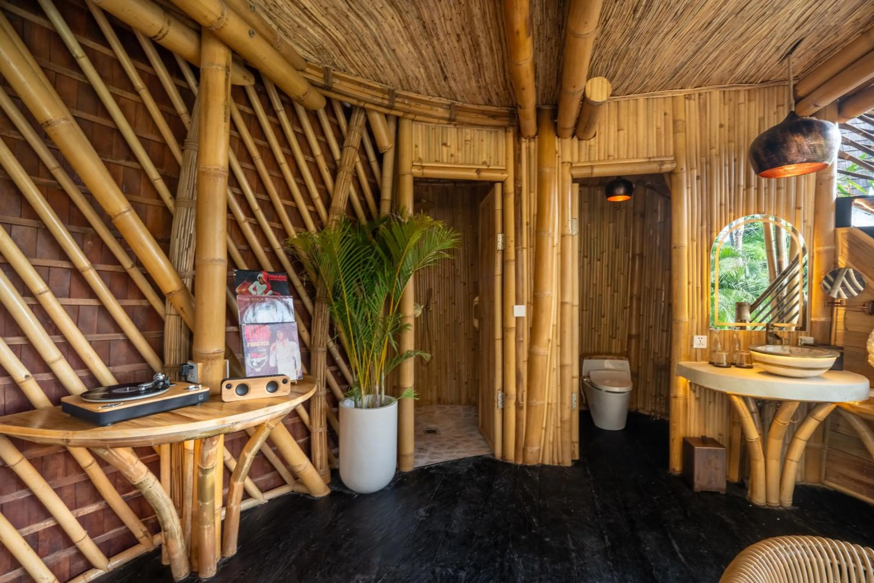 Bathroom in Bambootel Sawah View