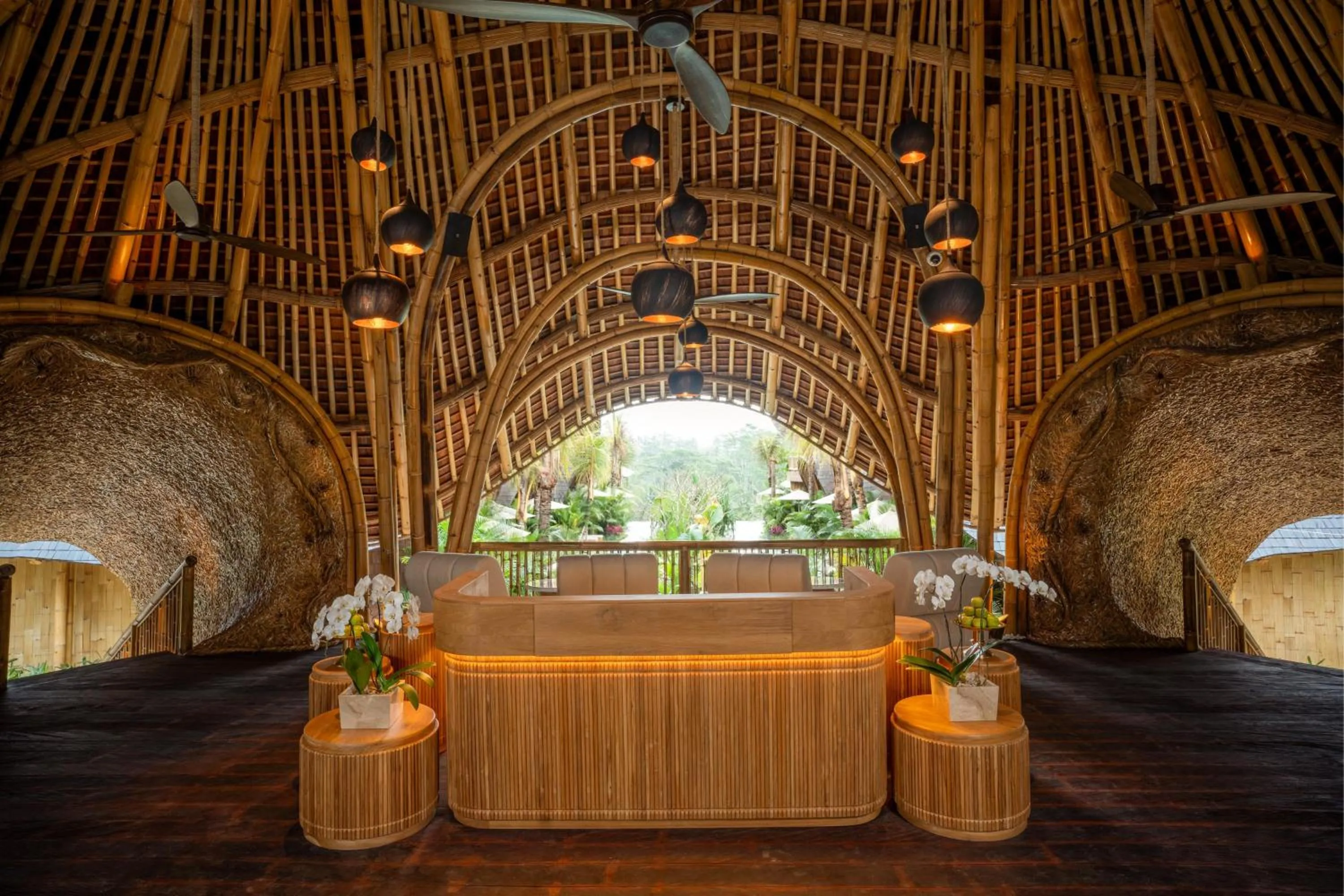 Lobby or reception in Bambootel Sawah View