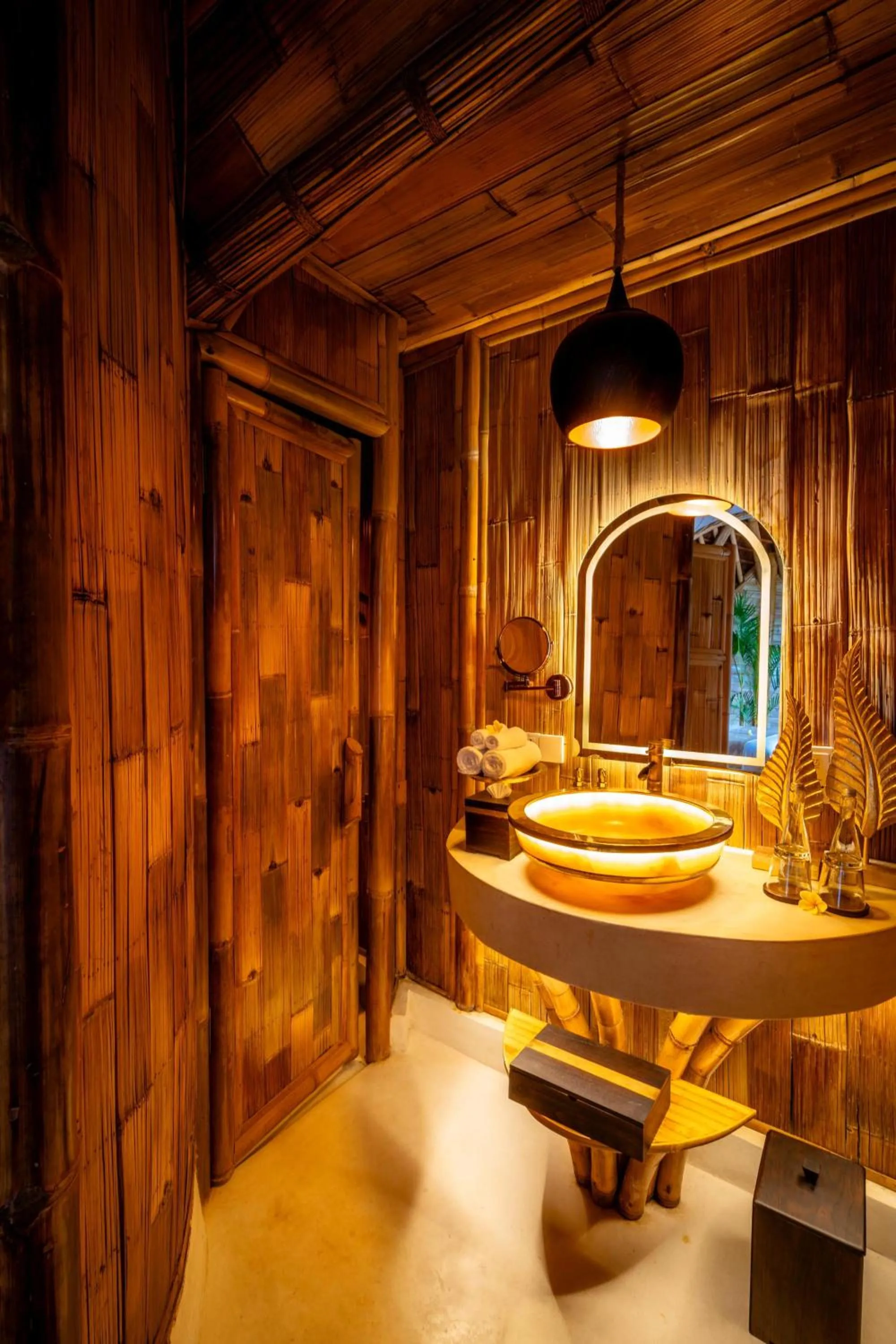 Bathroom in Bambootel Sawah View