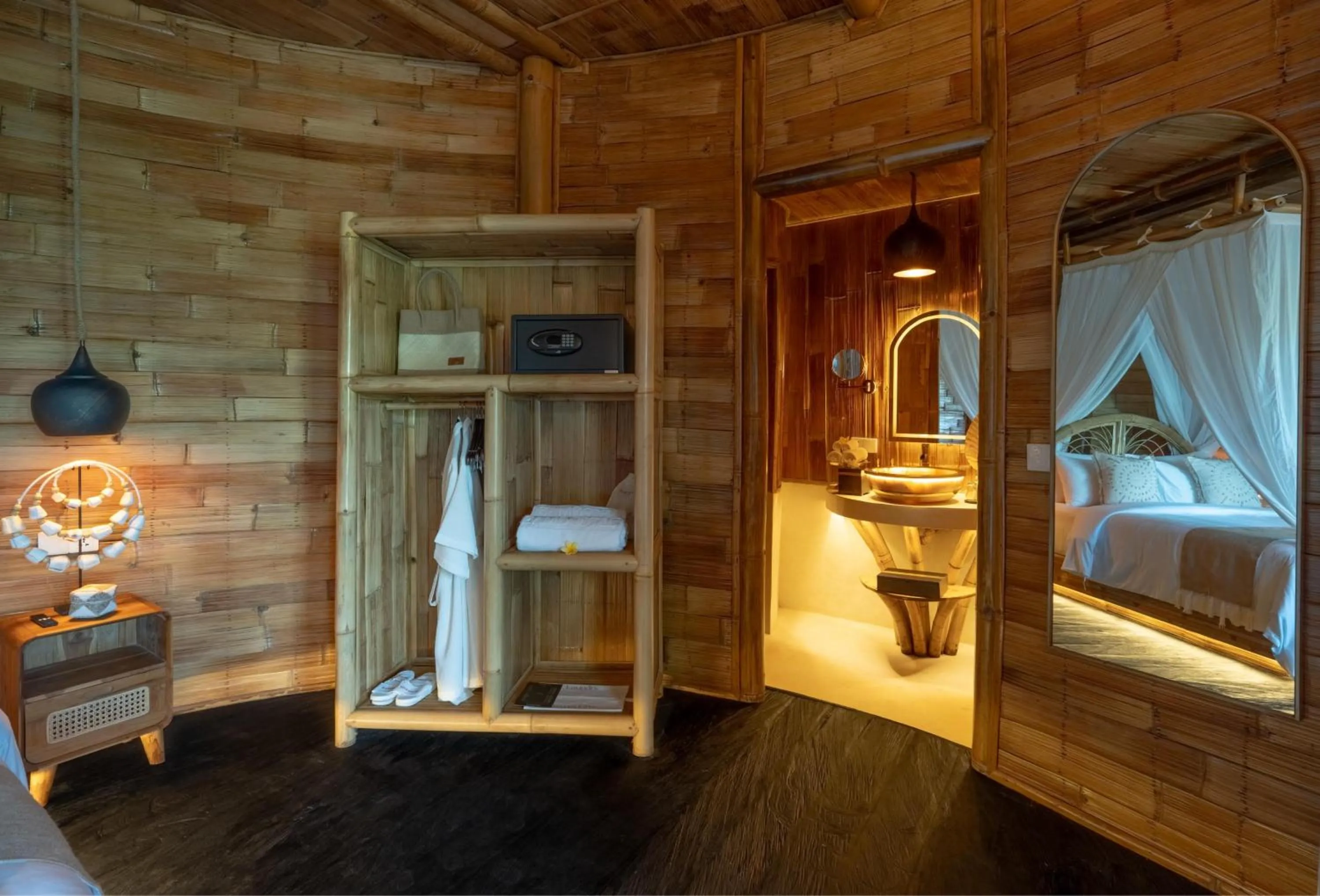 Bed in Bambootel Sawah View