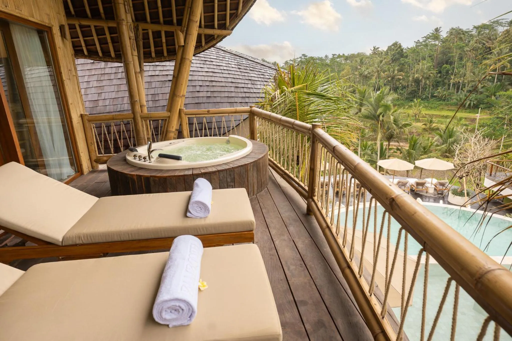 Balcony/Terrace in Bambootel Sawah View