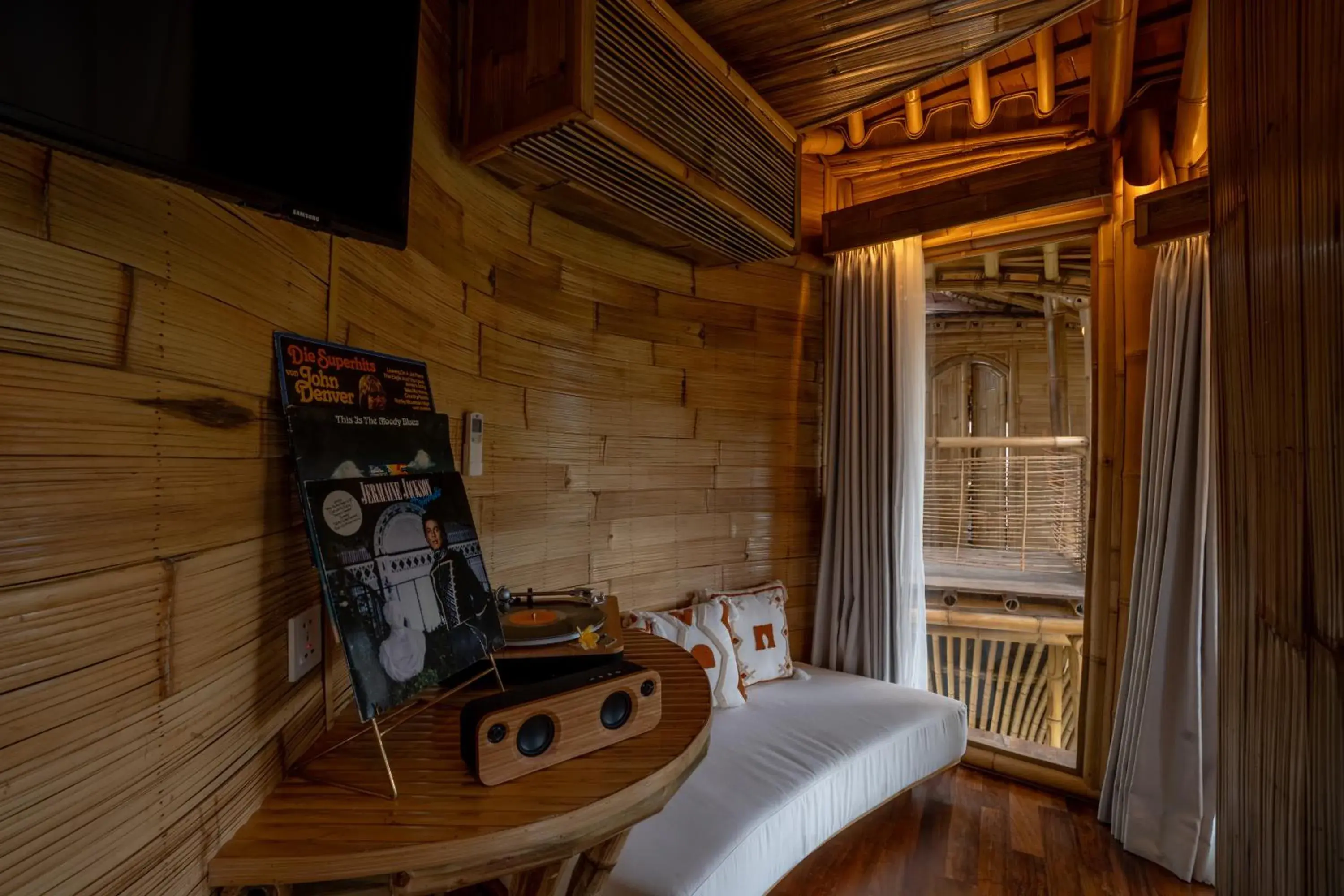 Seating area in Bambootel Sawah View Seating area in Bambootel Sawah View