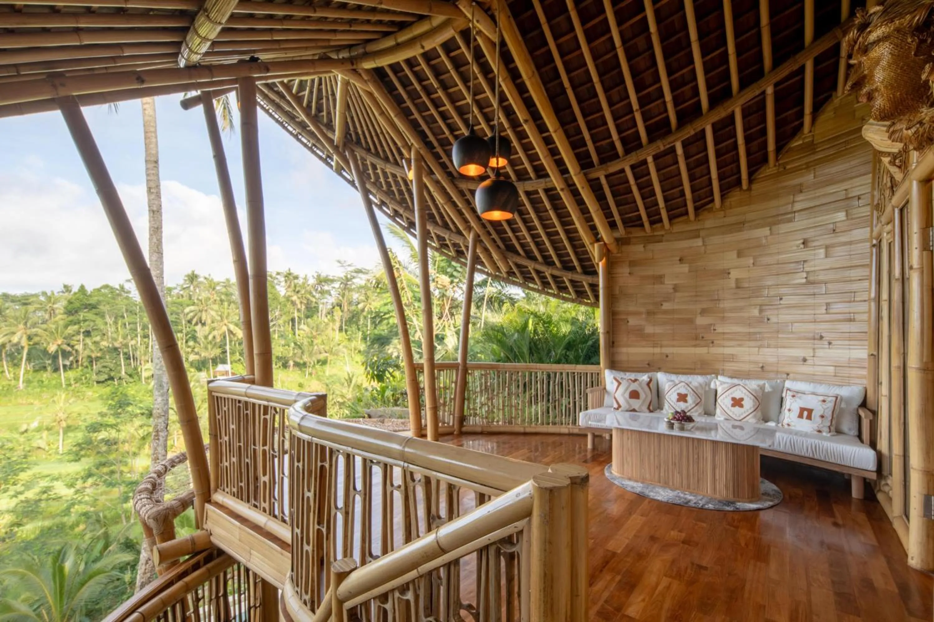 Living room in Bambootel Sawah View