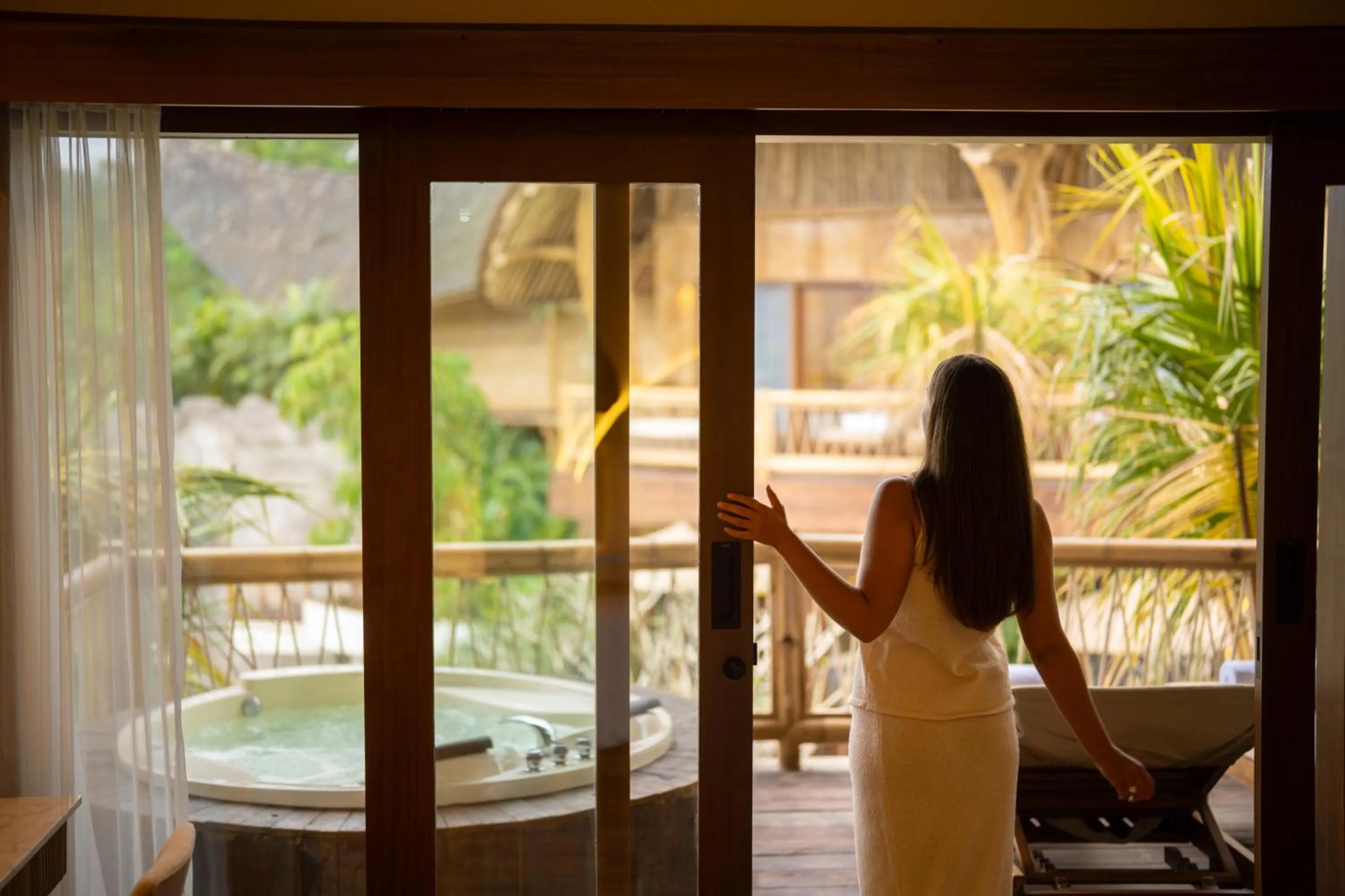 Balcony/Terrace in Bambootel Sawah View