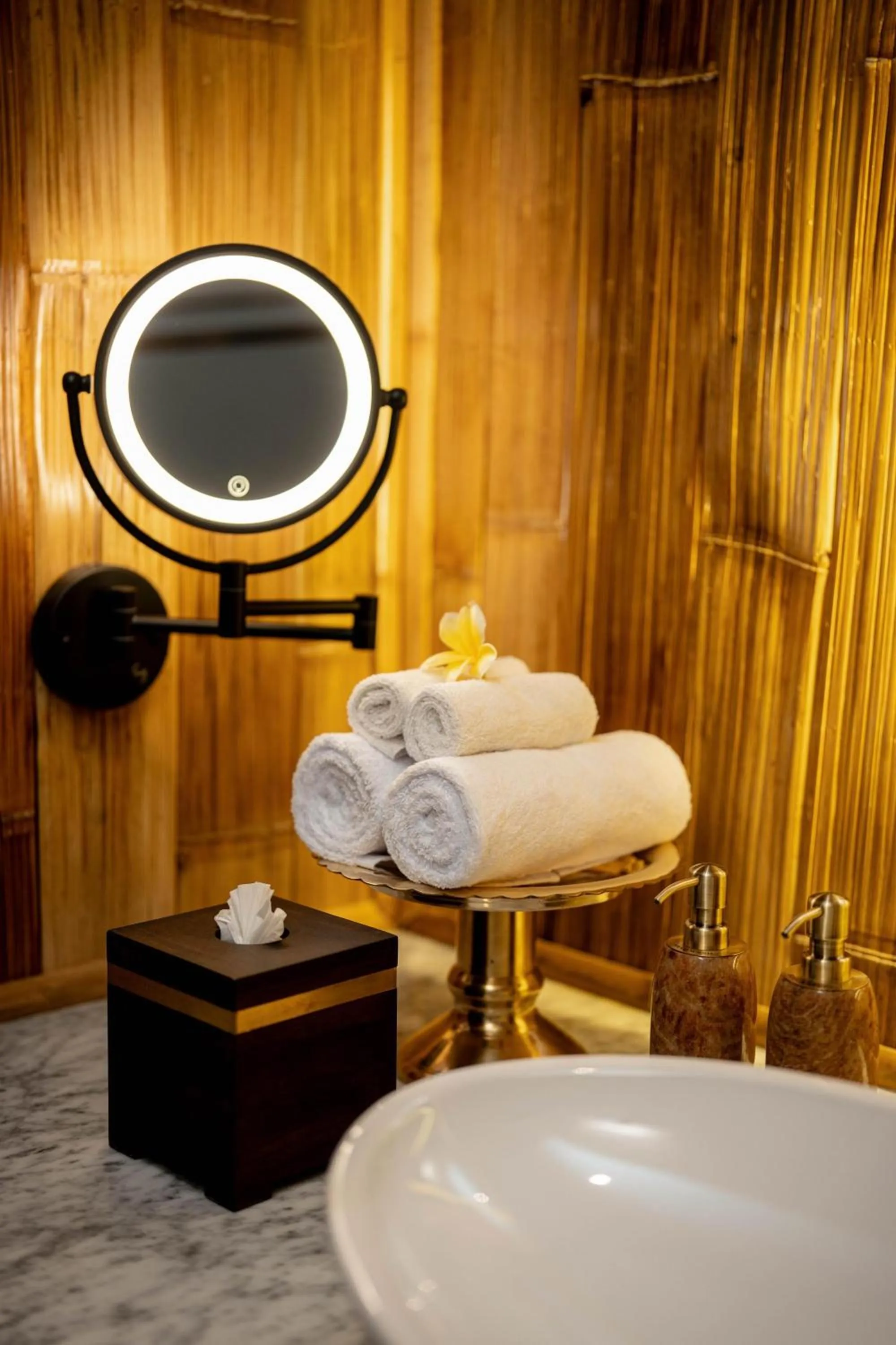 Bathroom in Bambootel Sawah View