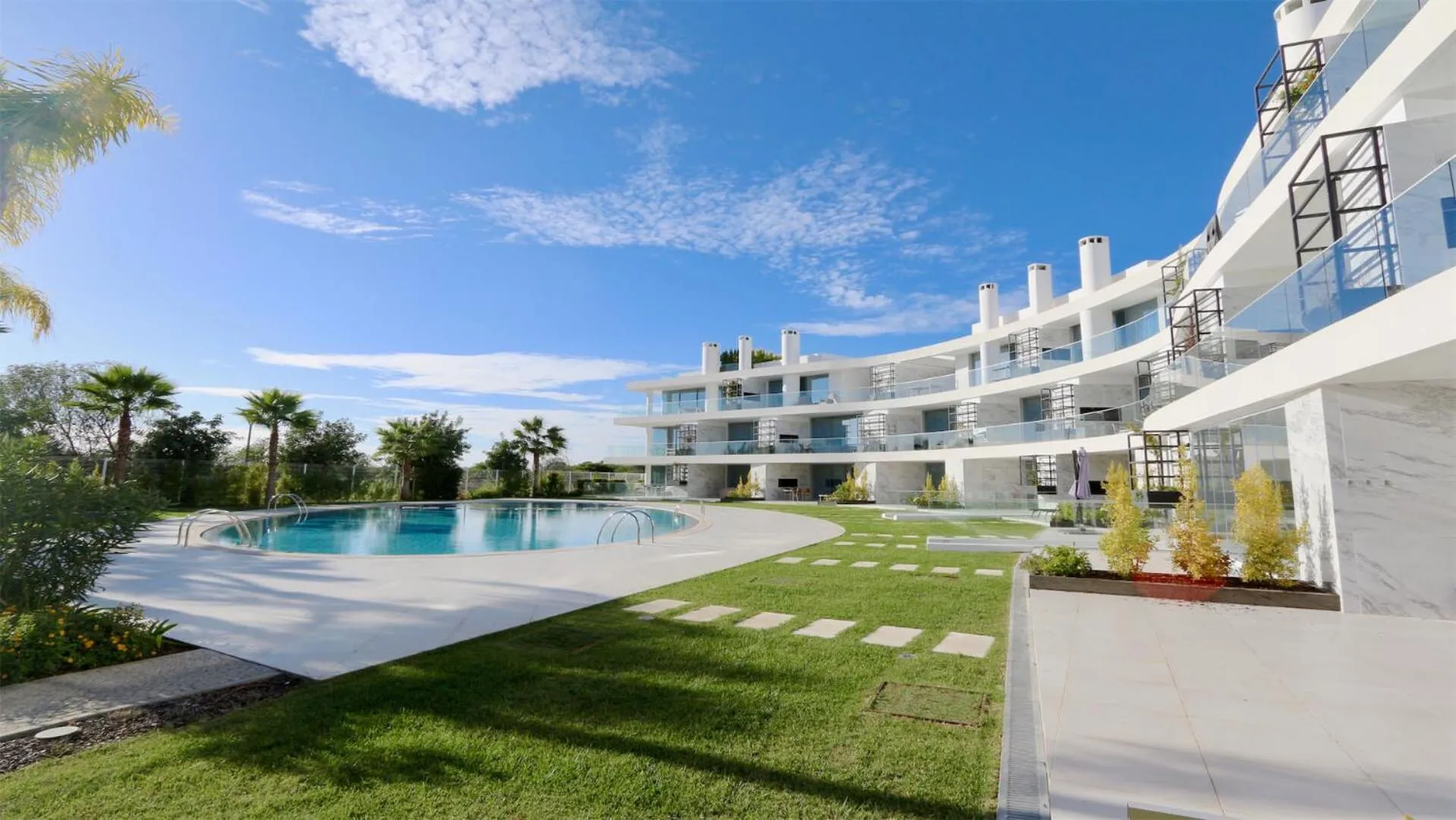 Garden in Lake24 CD256- CleverDetails, 3 bedroom apartment, sleeps 6, near to Falesia Beach and the Marina