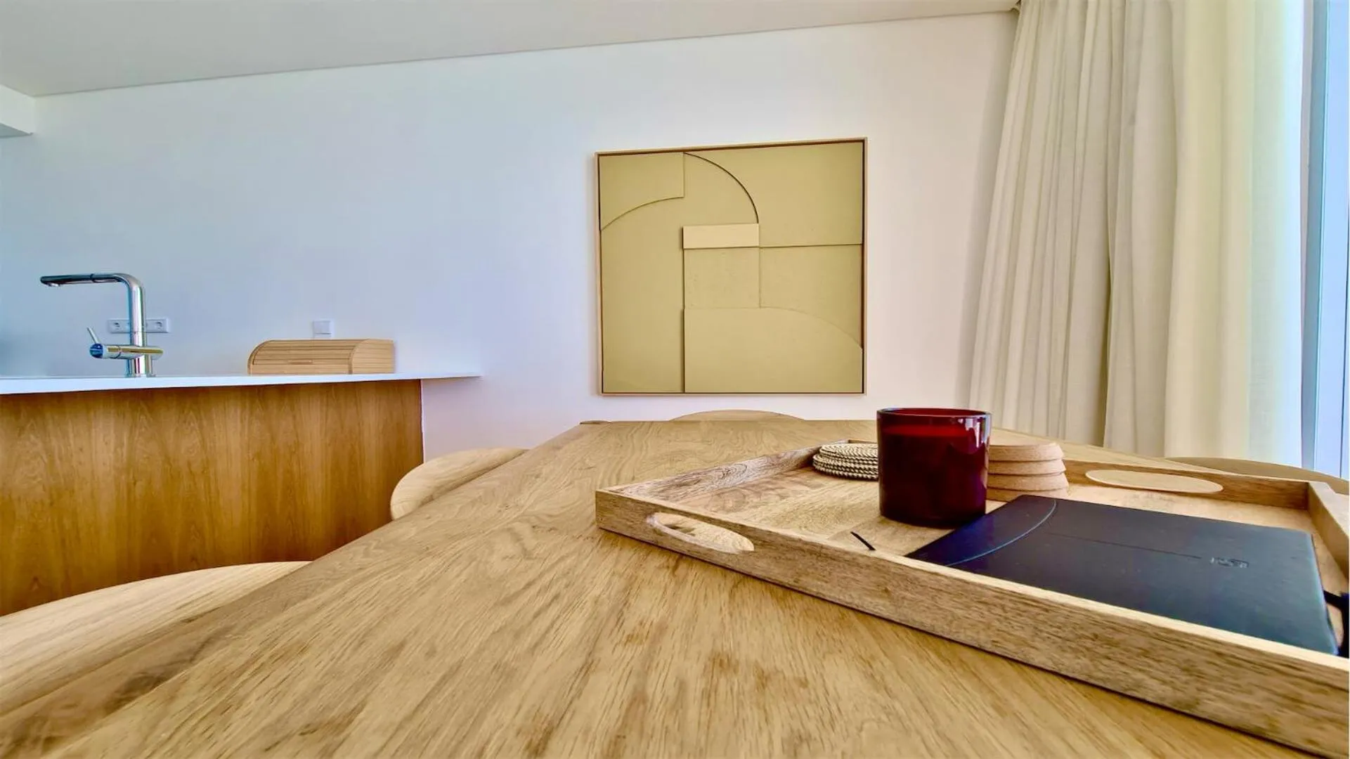 Dining area, Bed in Lake24 CD256- CleverDetails, 3 bedroom apartment, sleeps 6, near to Falesia Beach and the Marina