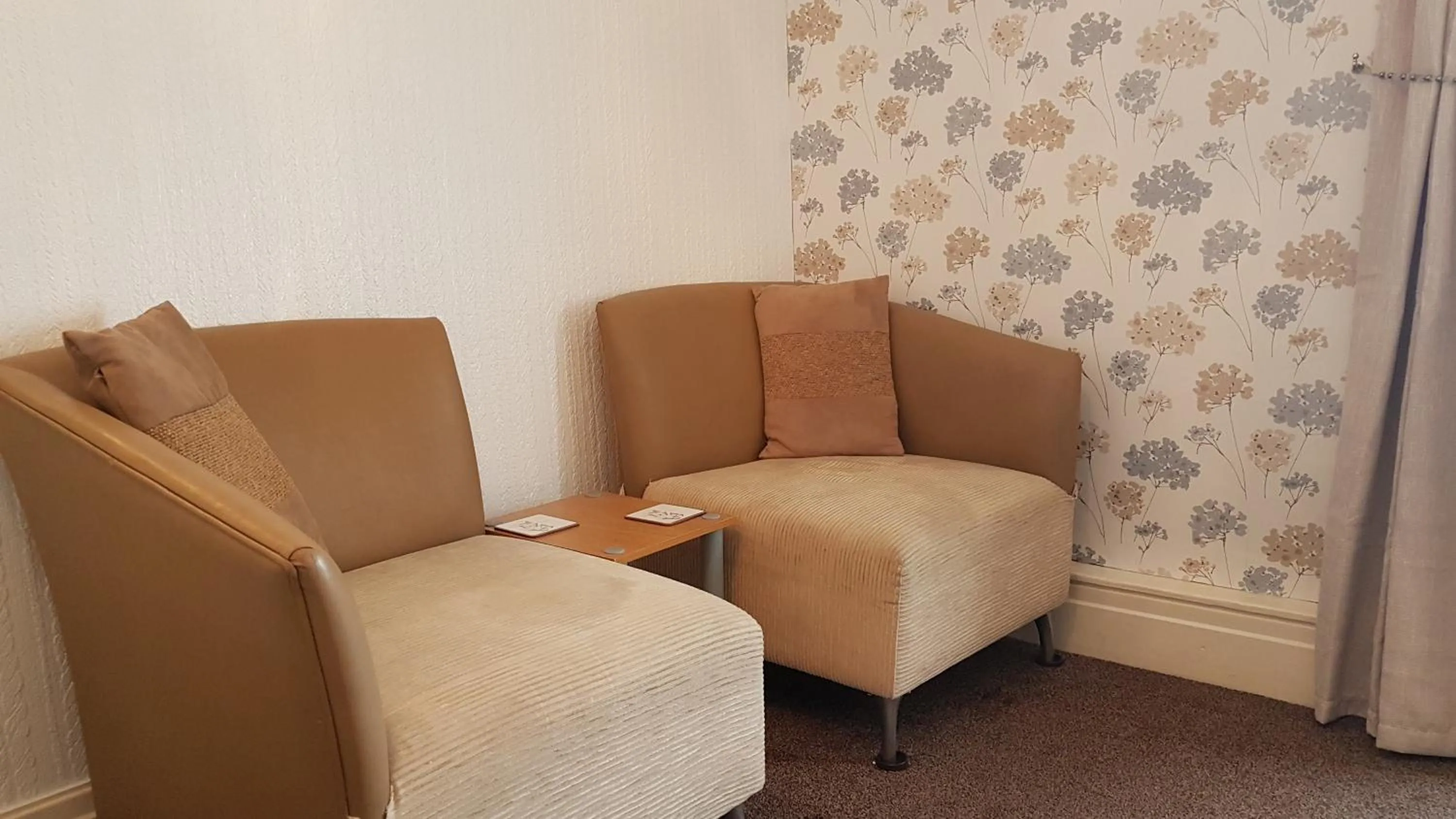 Seating area in Blackpool Lodge
