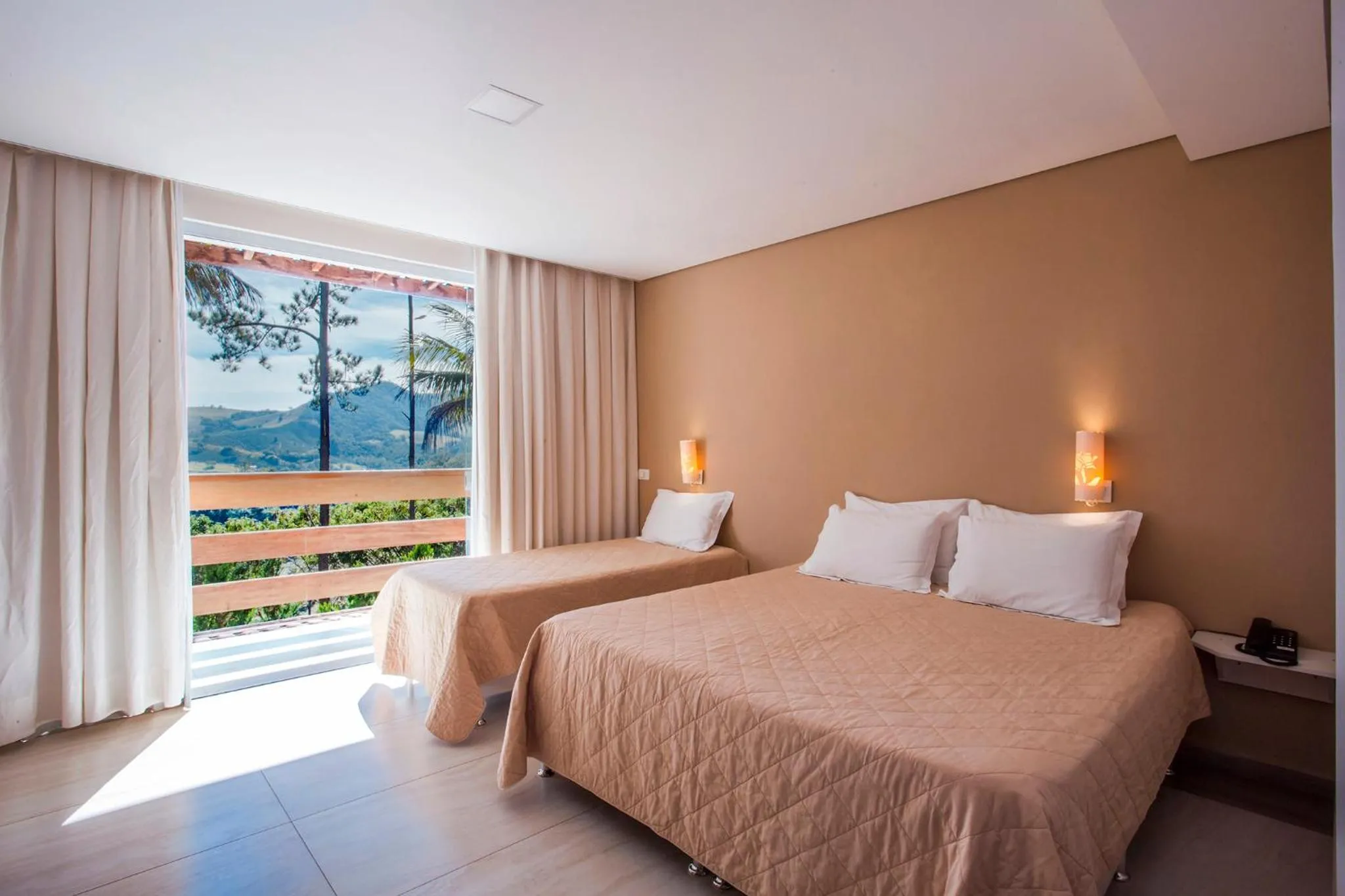 Bed in Guarany Eco Resort