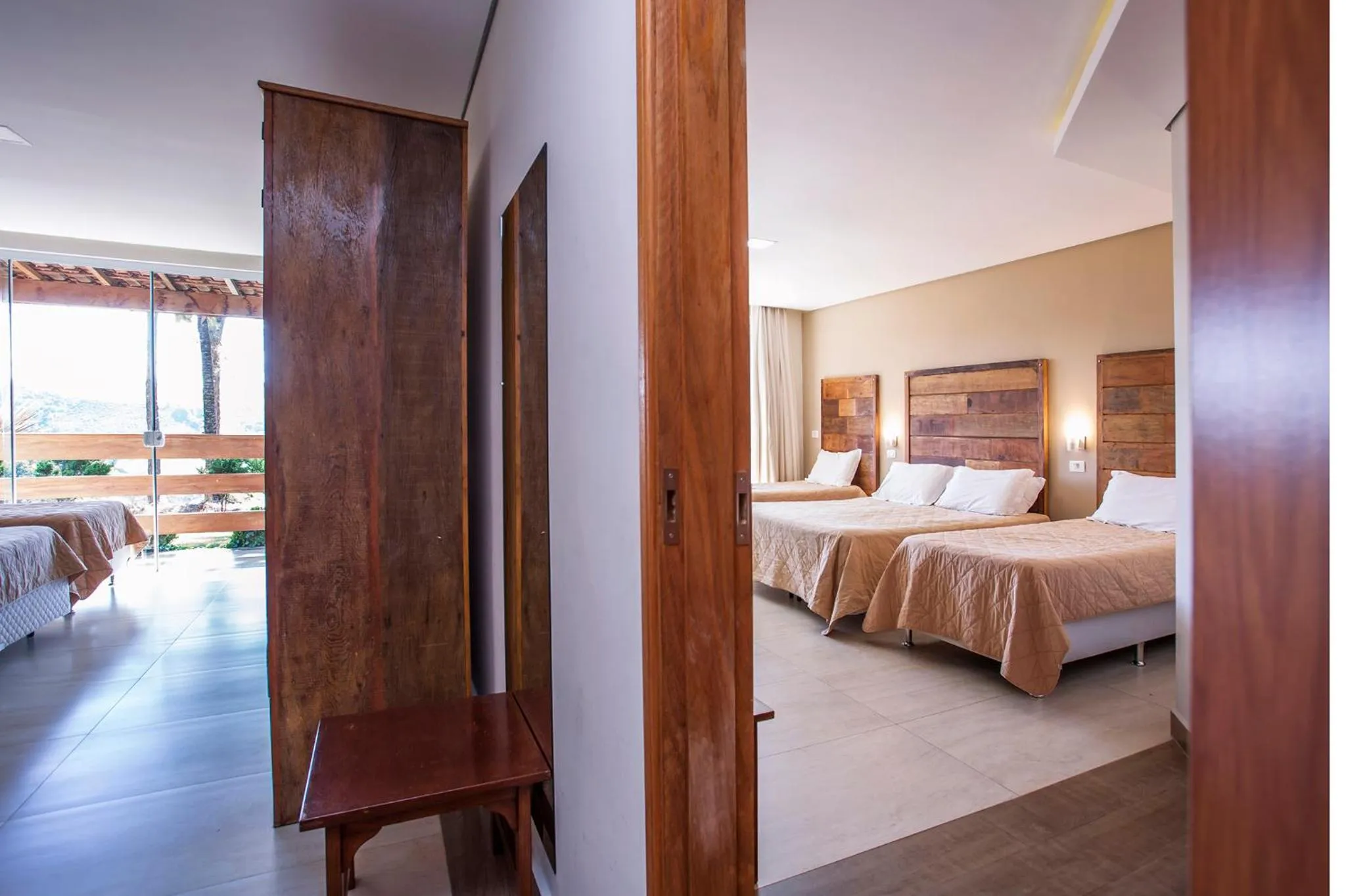 Bed in Guarany Eco Resort