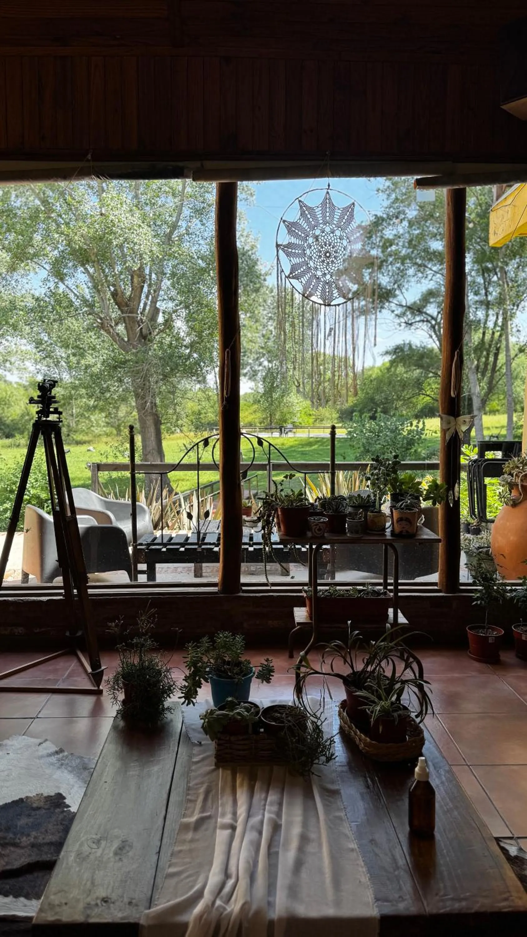Garden view in Posada Quellen