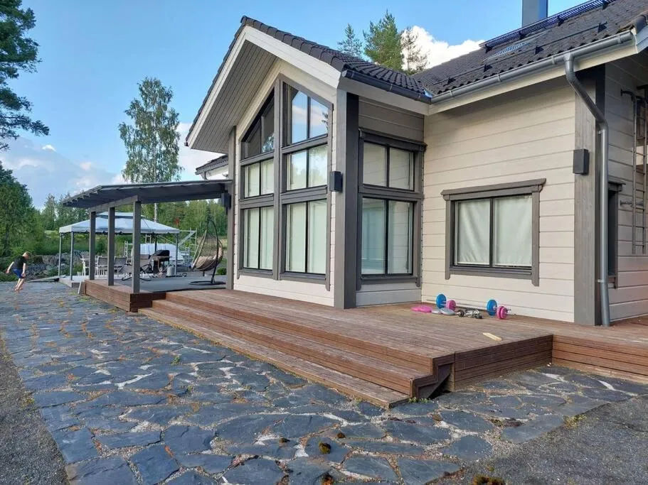 Balcony/Terrace in Villa Mustalahti