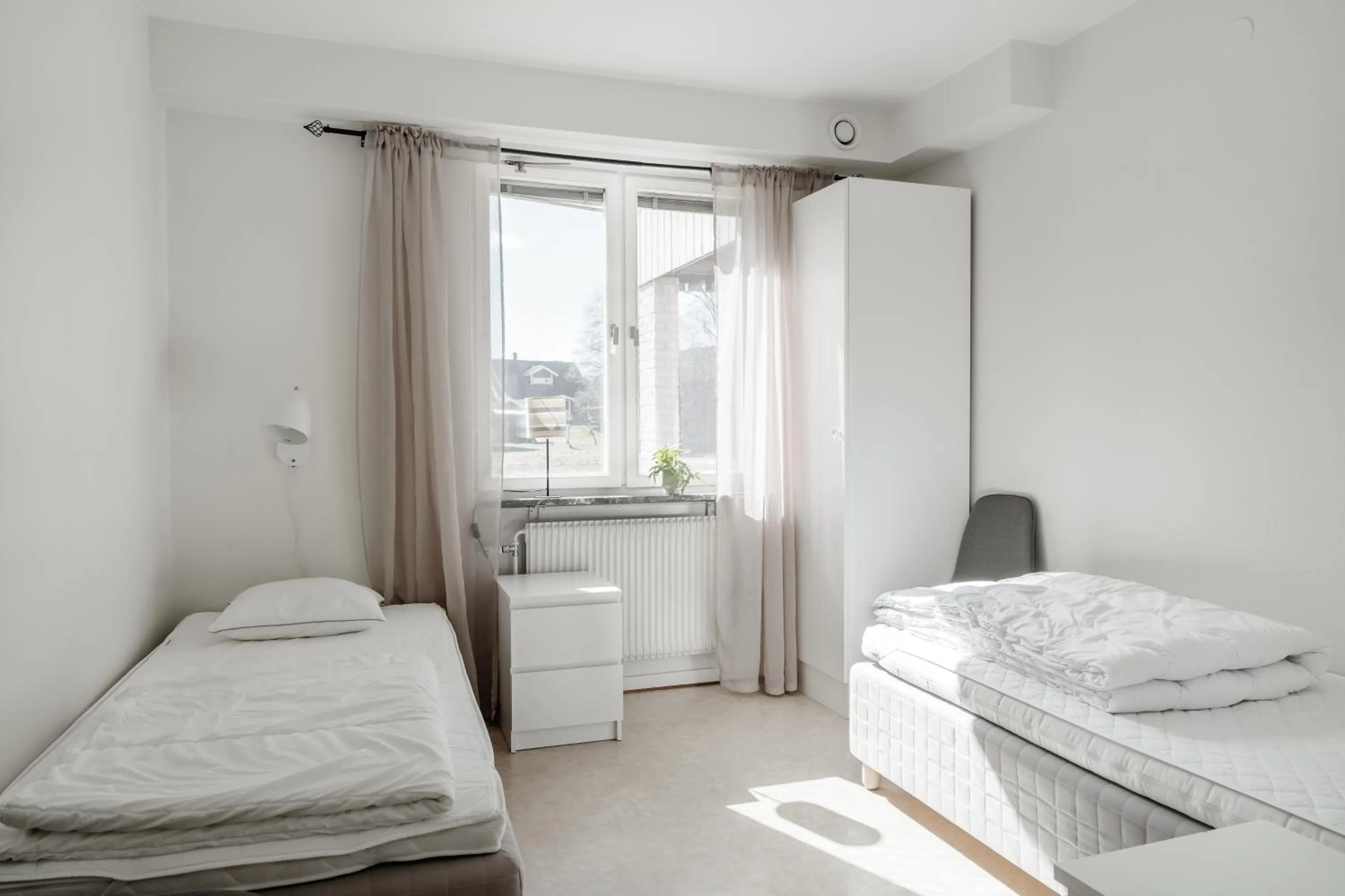 Bedroom, Bed in Saxvikens vandrarhem