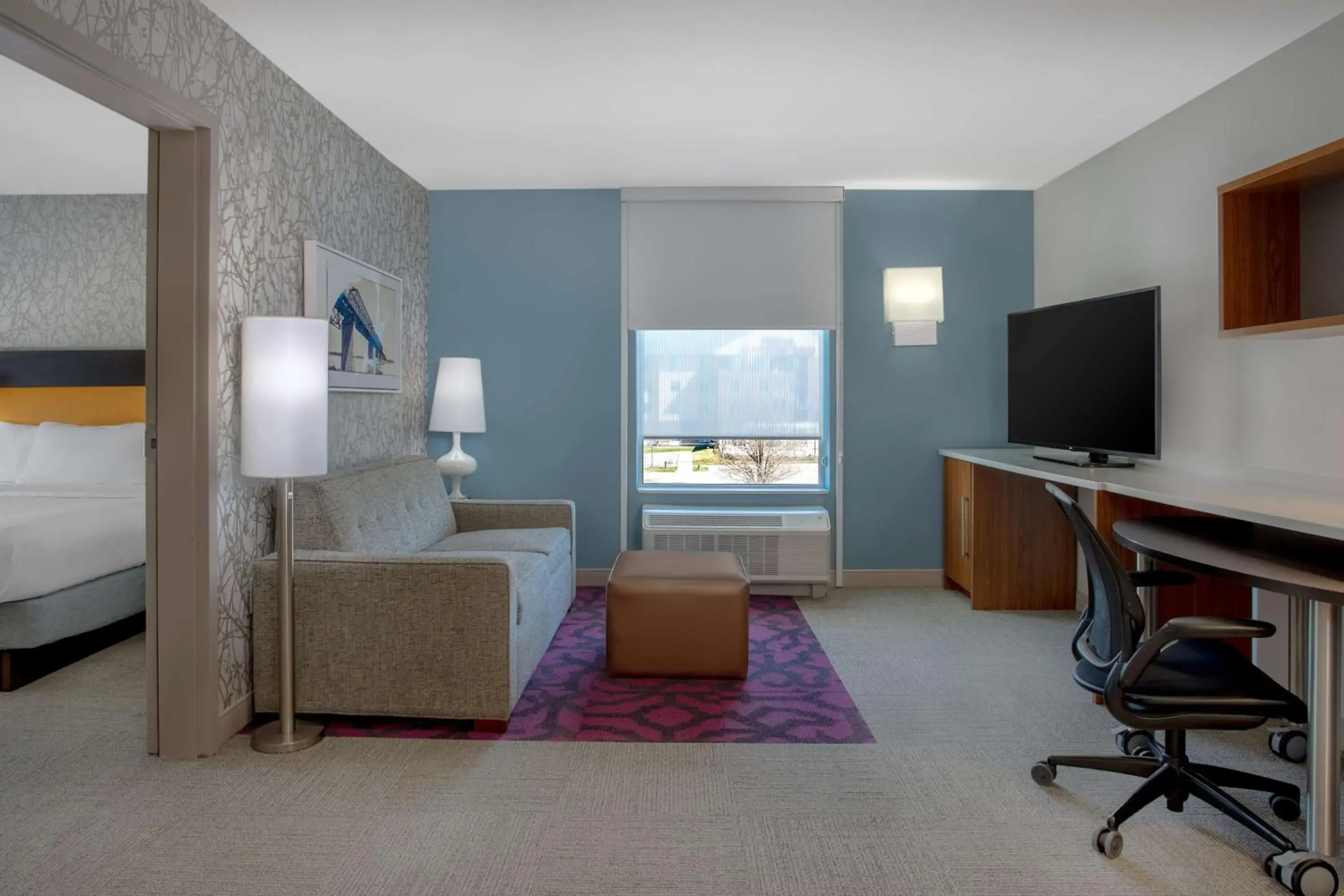Living room, Bed in Home2 Suites By Hilton Omaha West Living room, Bed in Home2 Suites By Hilton Omaha West