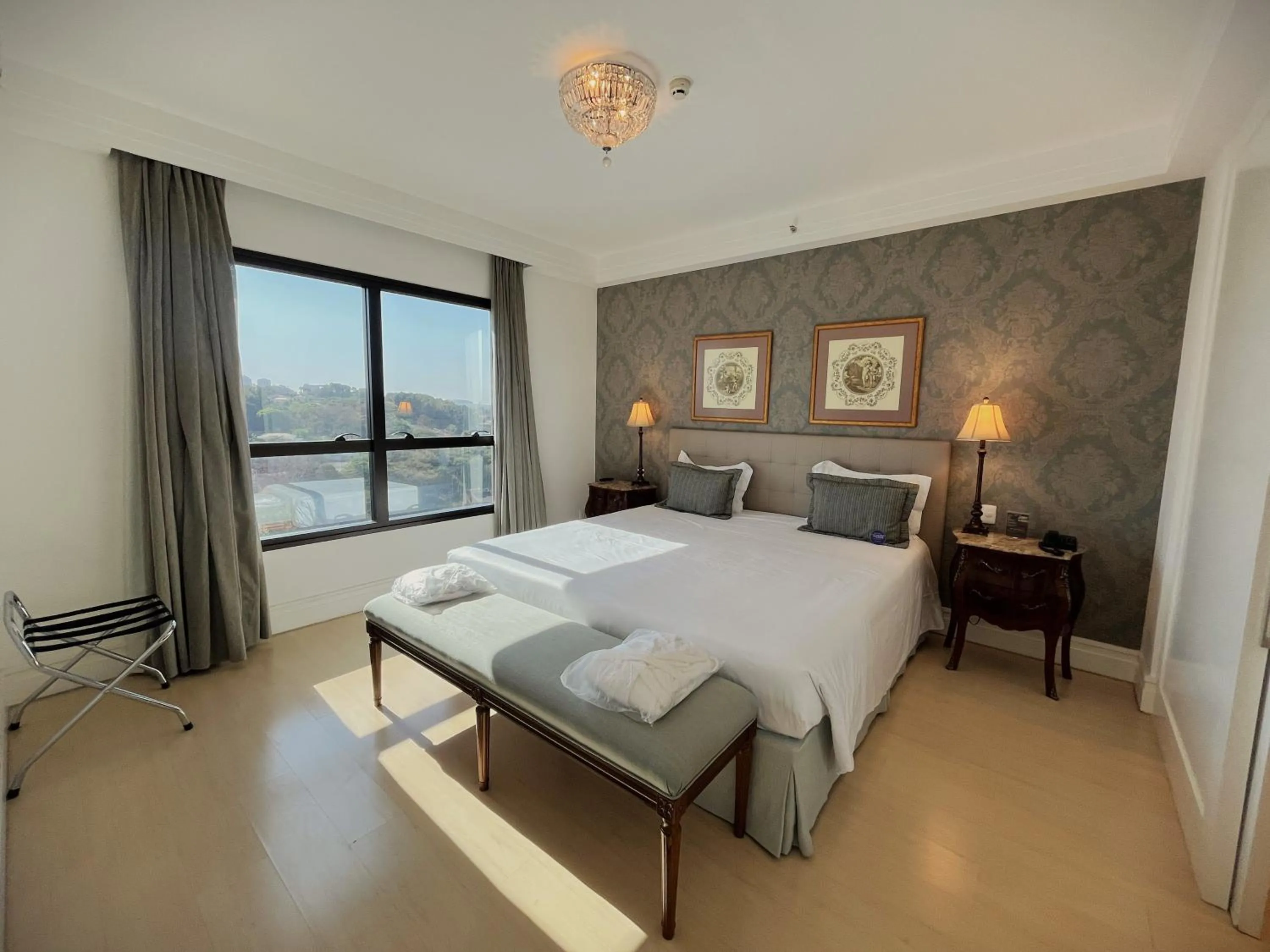 View (from property/room), Bed in Hotel Mont Blanc Premium