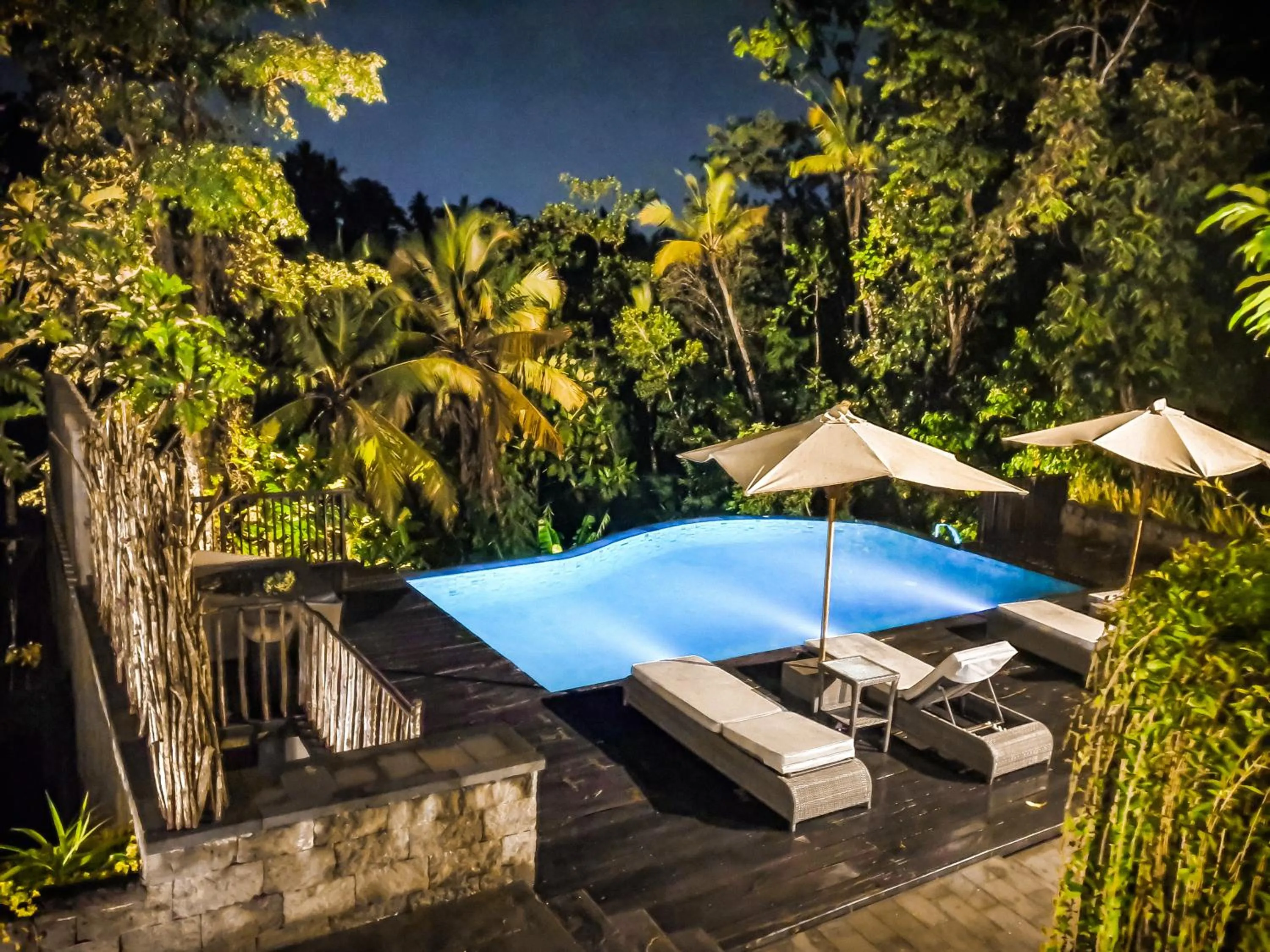 Pool view in Angsoka Bungalow