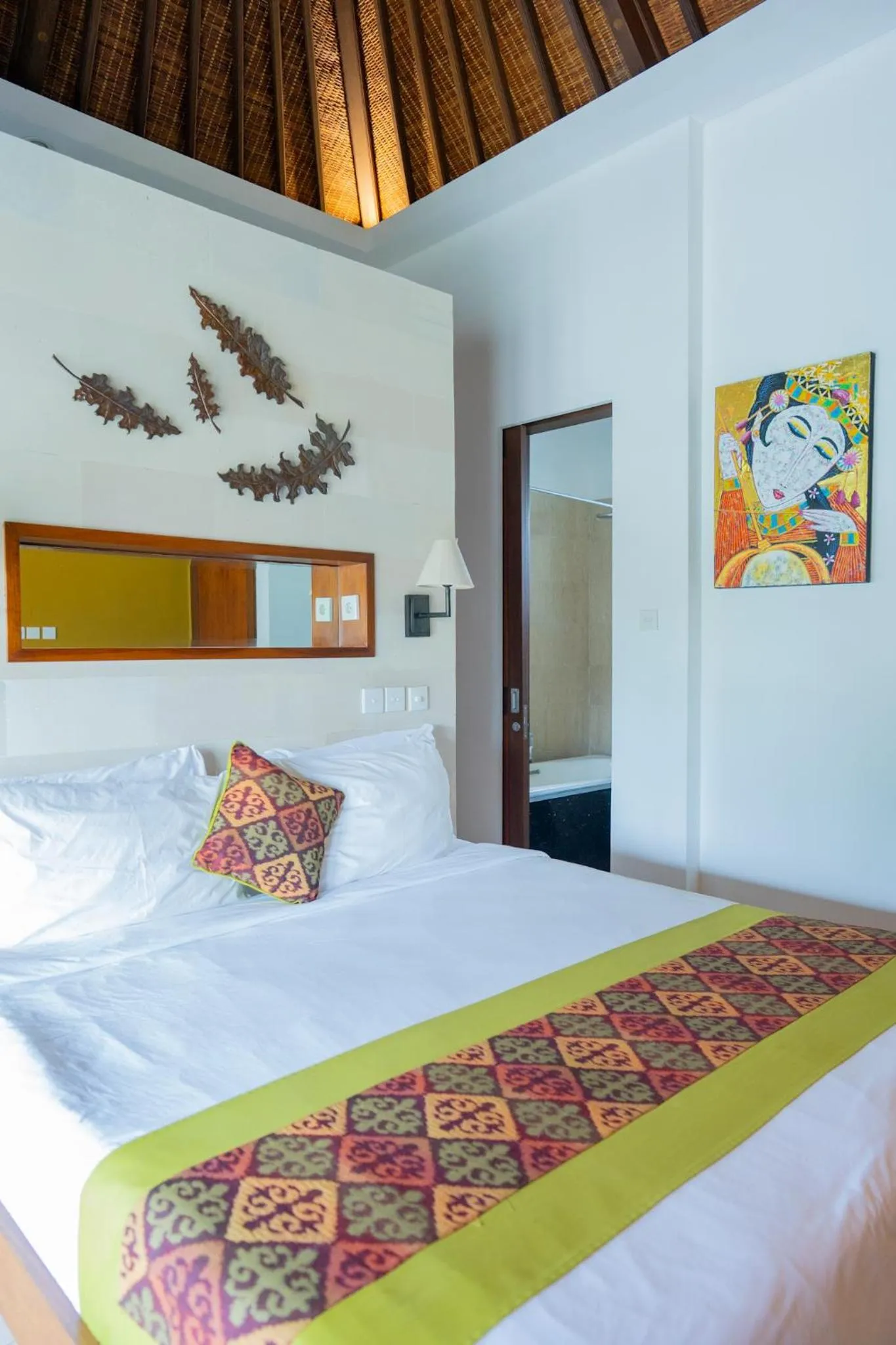 Bed in The Kumpi Villas