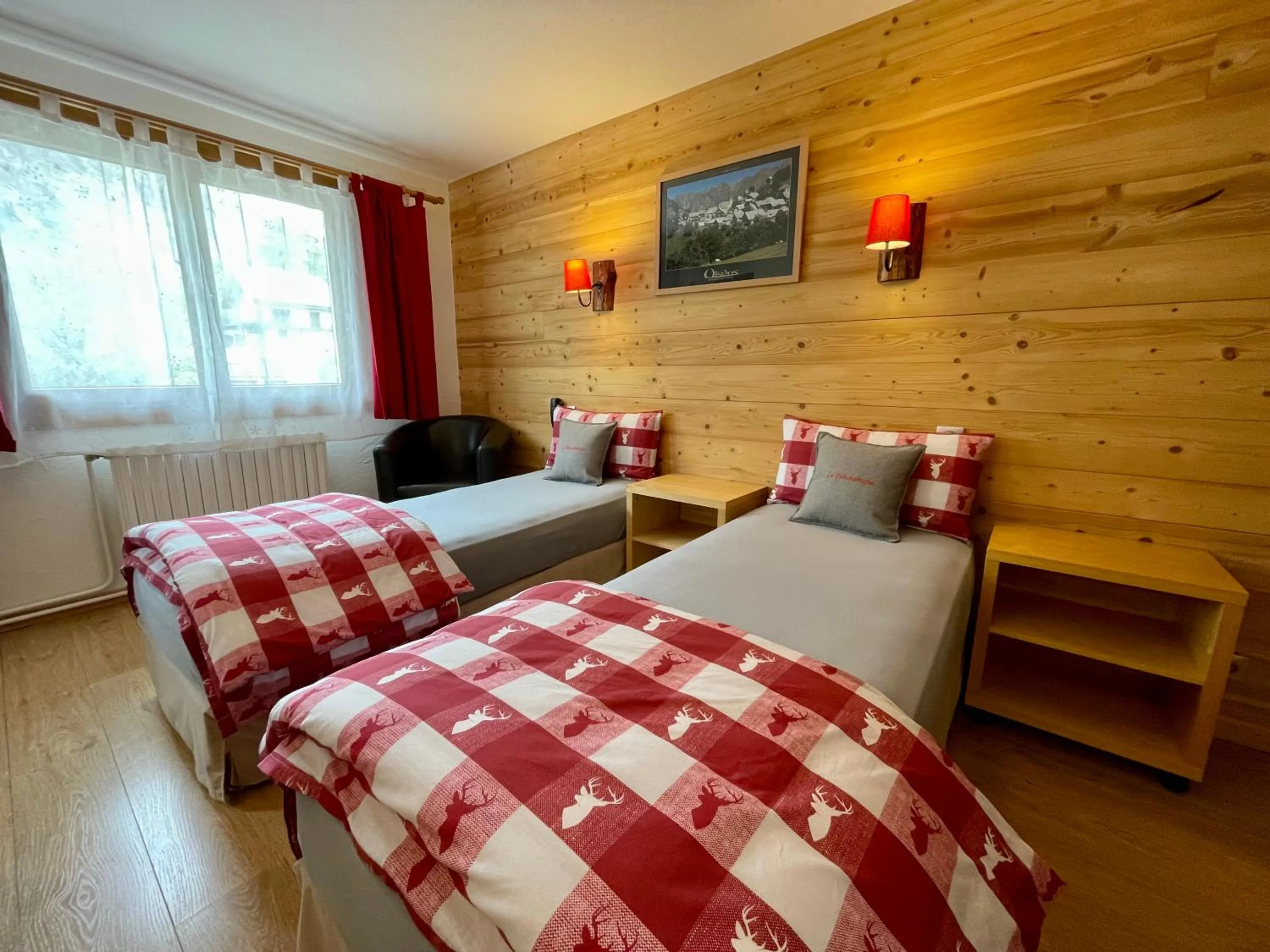 Bed in Hôtel Chalet Le Panoramique