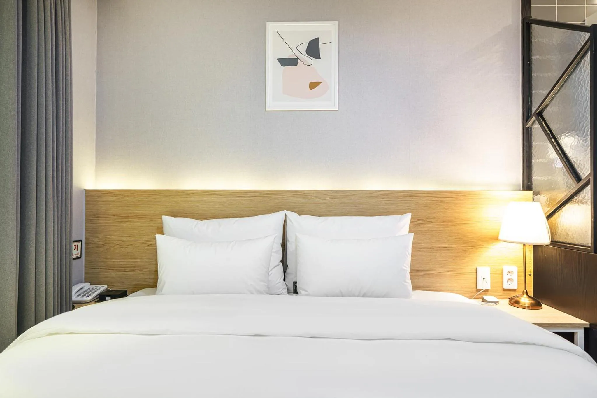 Bed in Brown Dot Hotel Angang