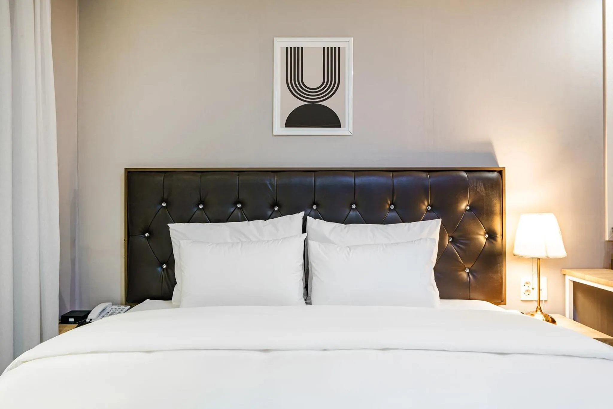 Bed in Brown Dot Hotel Angang