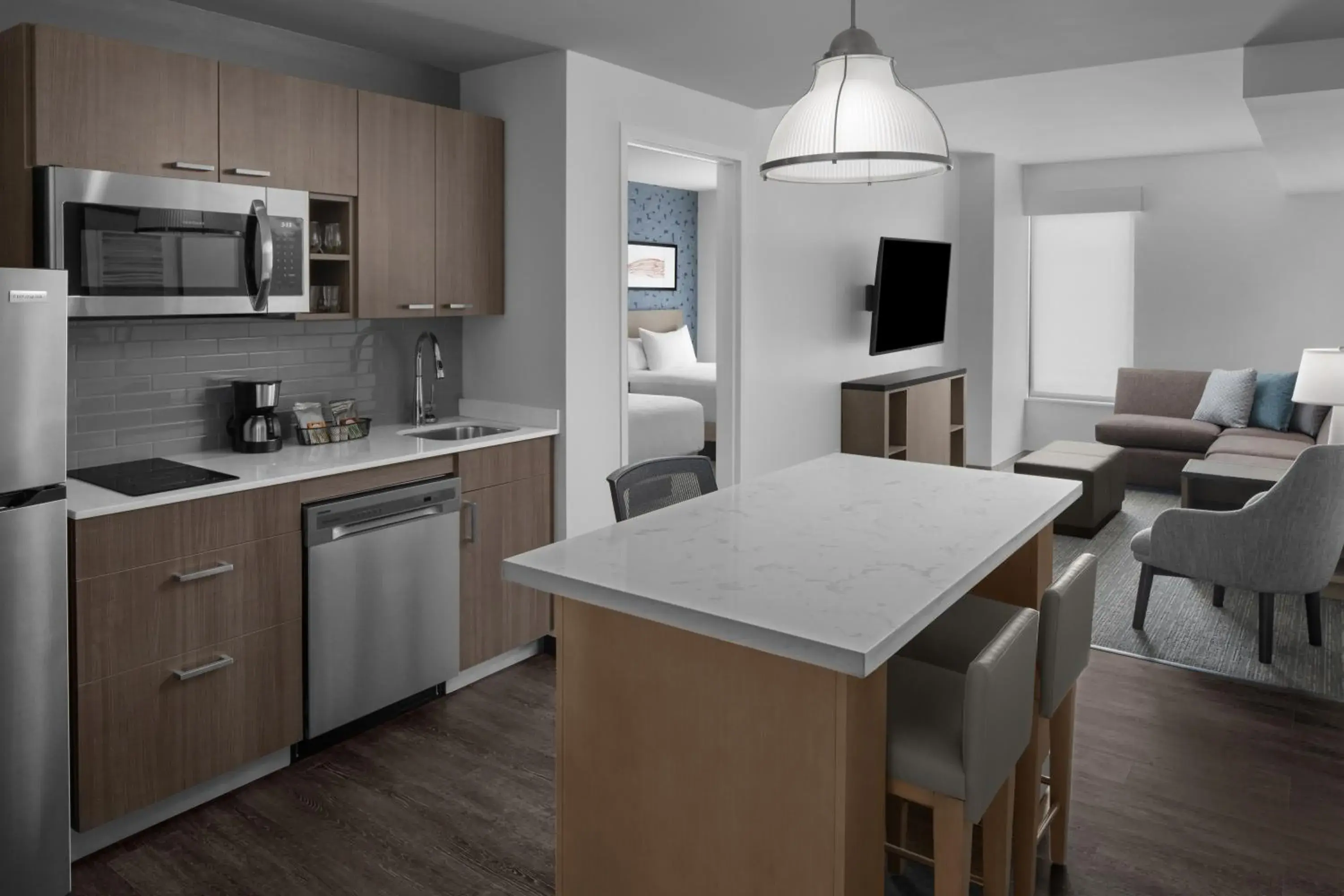 Living room in Hyatt House Lansing-University Area Living room in Hyatt House Lansing-University Area