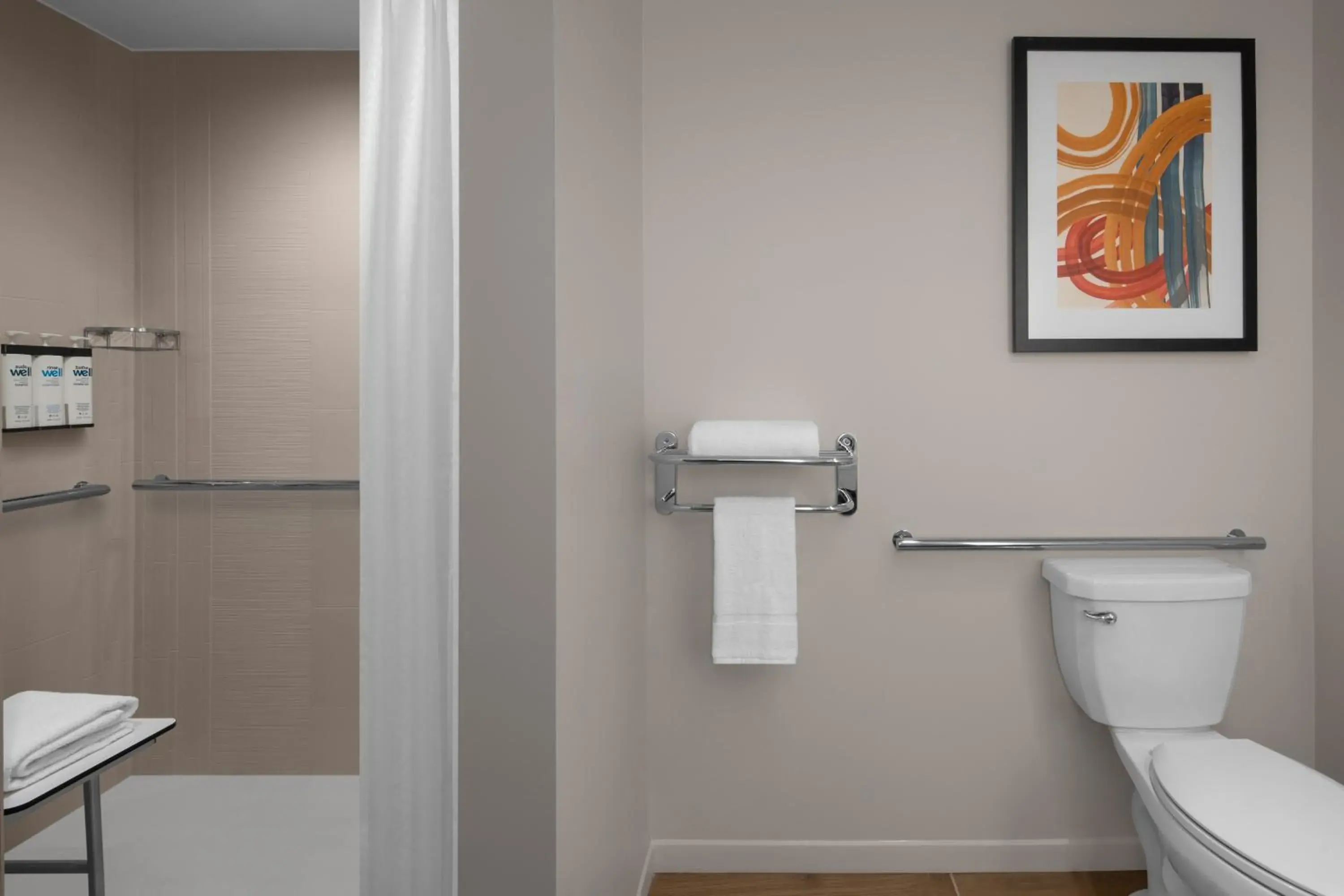 Den King Room with Roll-in Shower - Disability Access in Hyatt House Lansing-University Area Den King Room with Roll-in Shower - Disability Access in Hyatt House Lansing-University Area