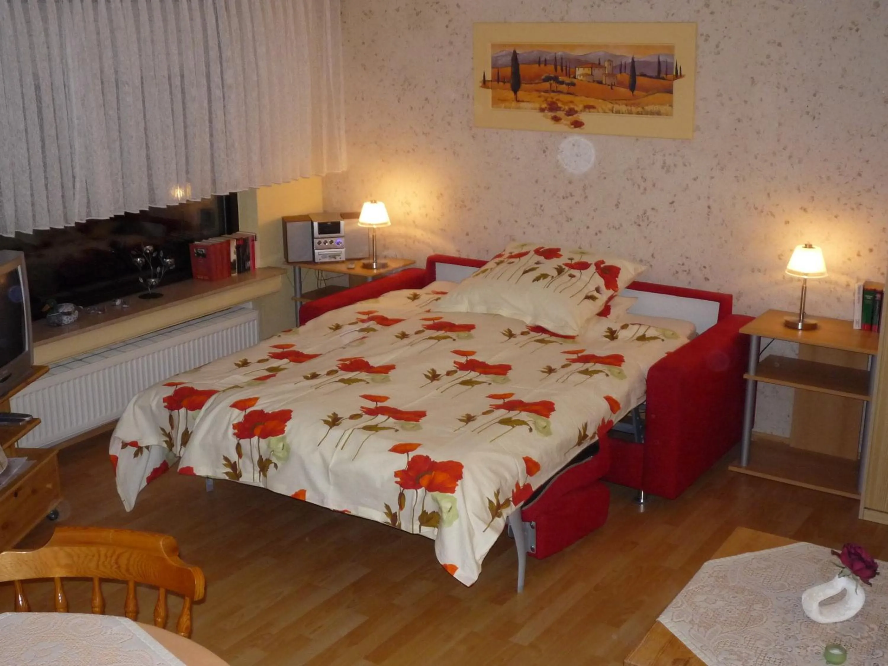 Bed in Ferienwohnung Kleinschmidt
