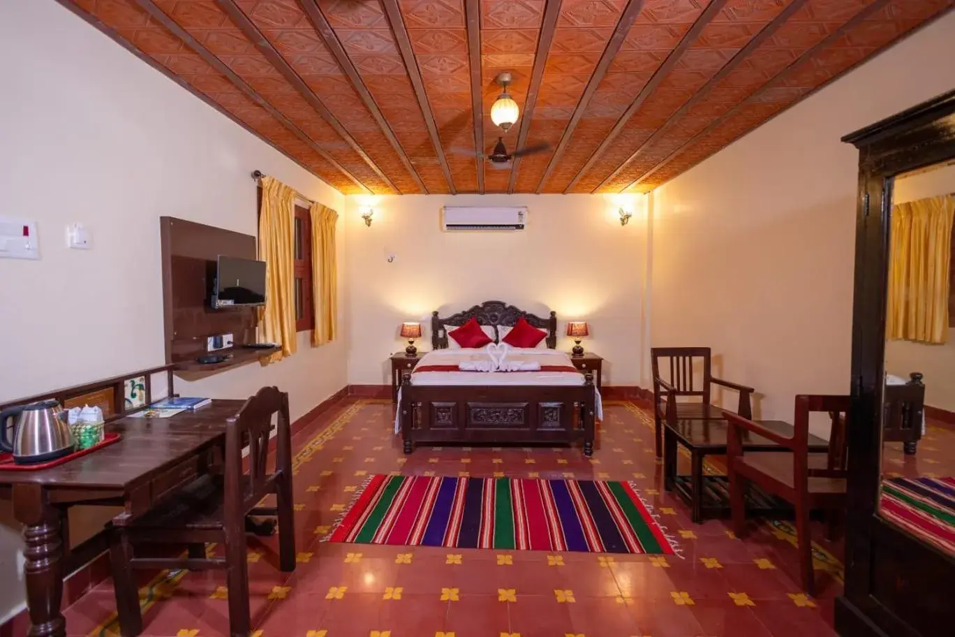 Bed in CHETTINAD HERITAGE WELLNESS RESORTS Bed in CHETTINAD HERITAGE WELLNESS RESORTS