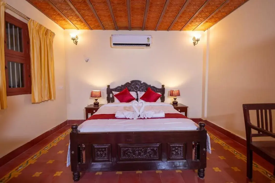 Bed in CHETTINAD HERITAGE WELLNESS RESORTS Bed in CHETTINAD HERITAGE WELLNESS RESORTS