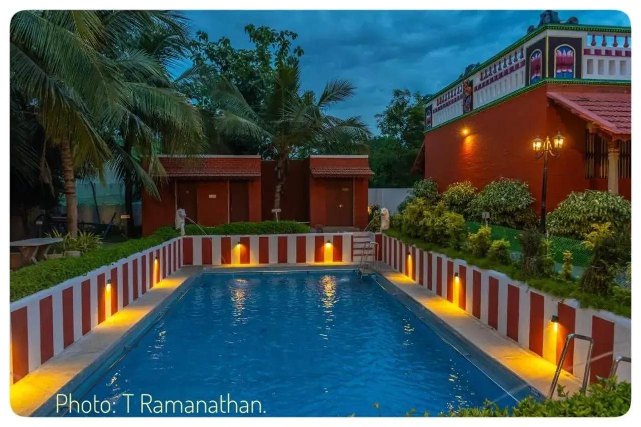 Swimming pool in CHETTINAD HERITAGE WELLNESS RESORTS Swimming pool in CHETTINAD HERITAGE WELLNESS RESORTS
