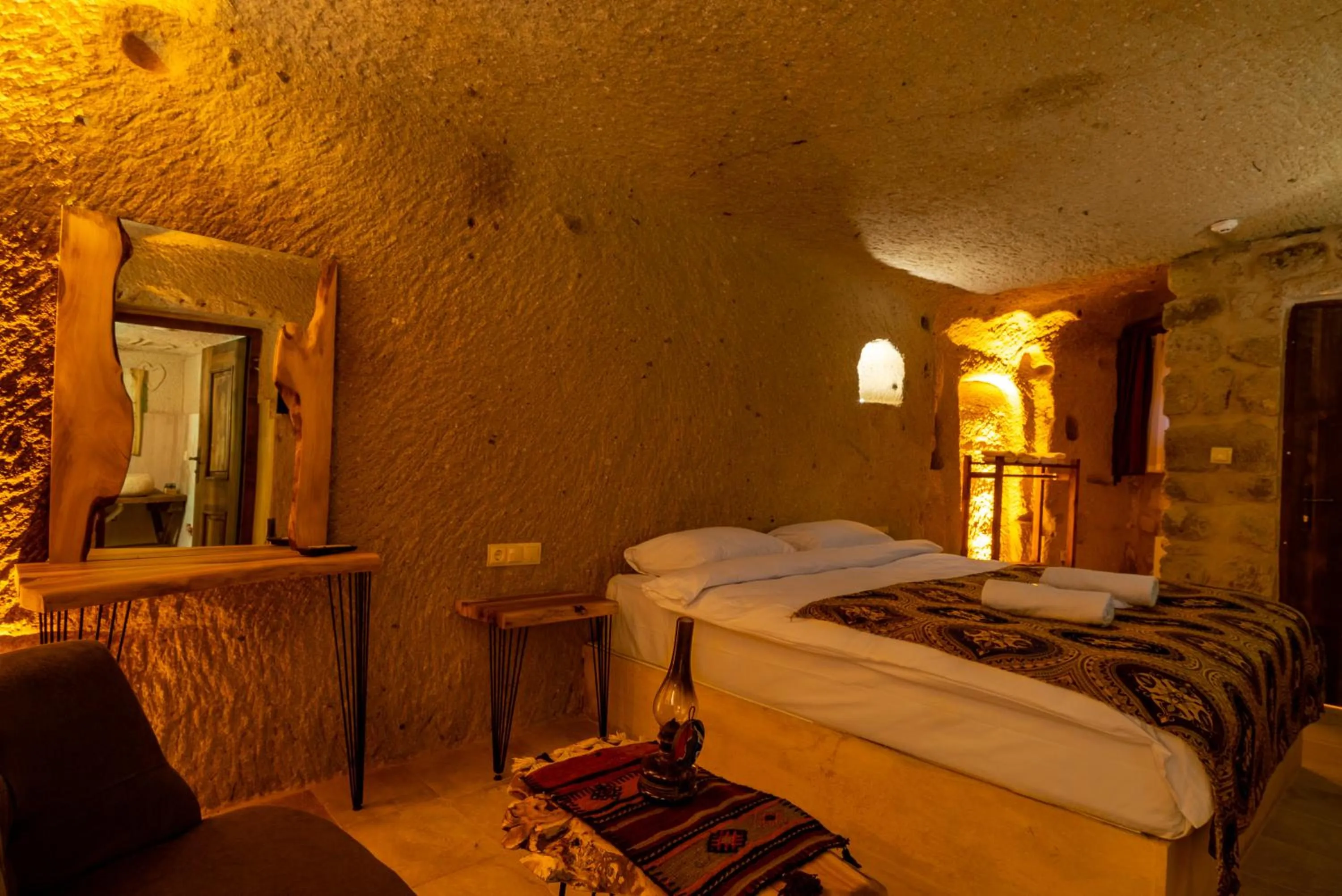 Bedroom, Bed in Cappadocia Snora Cave