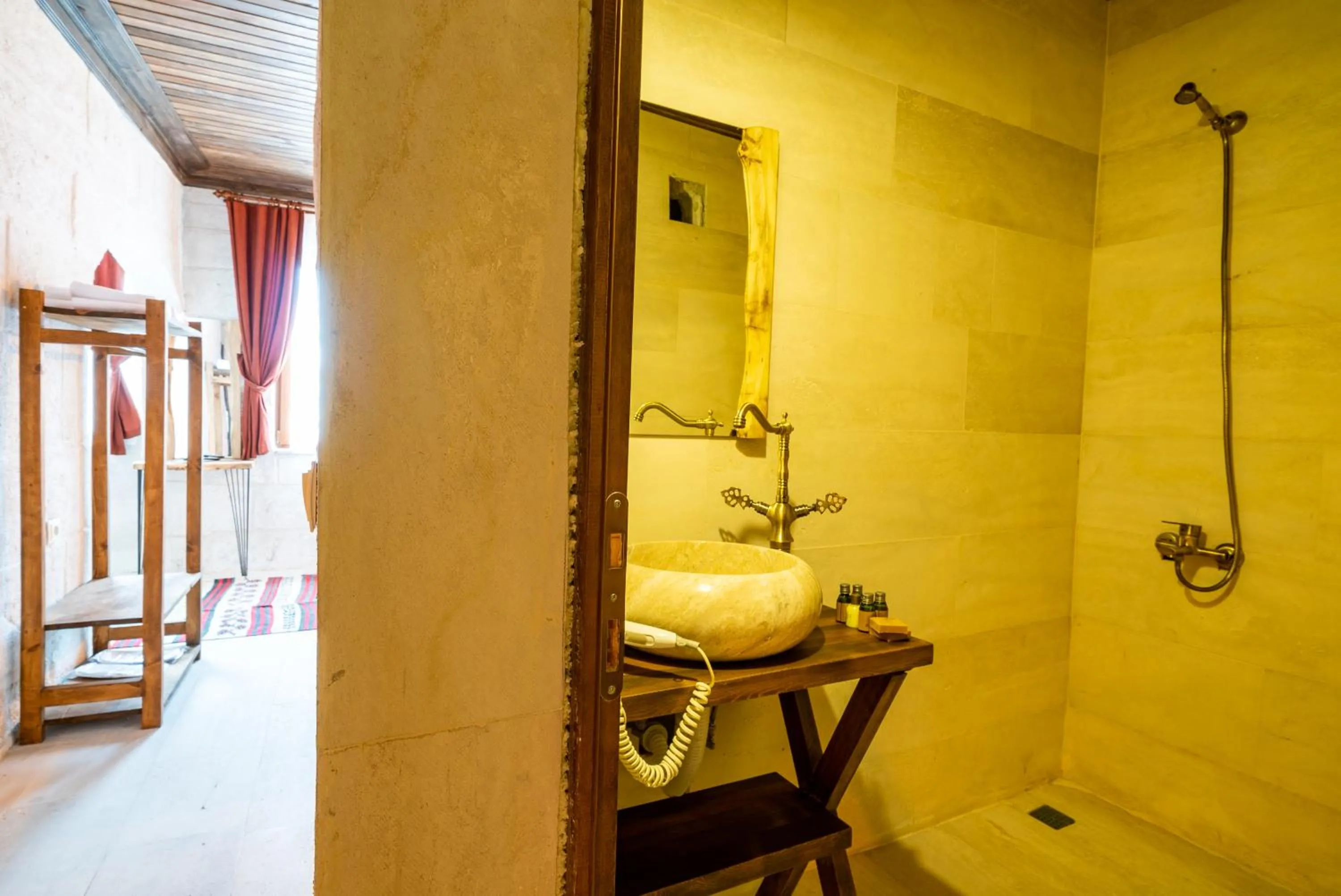 Shower in Cappadocia Snora Cave